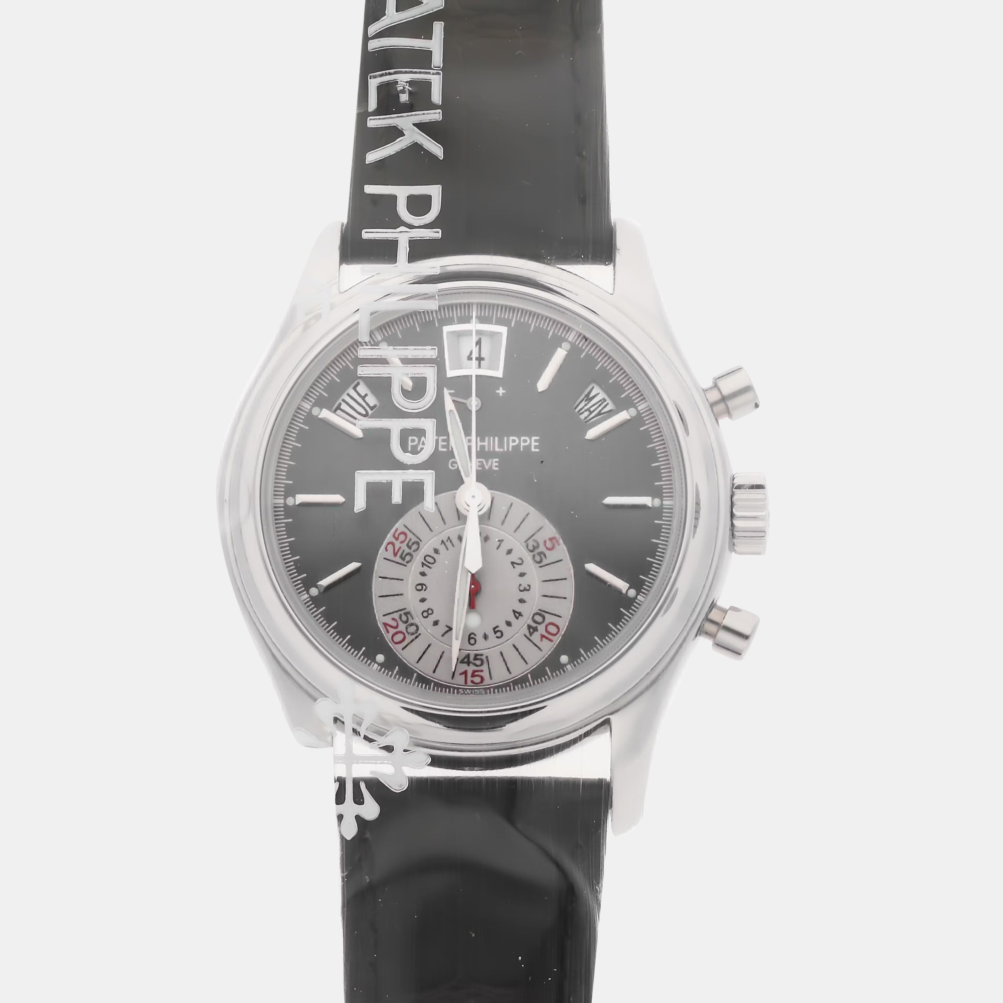 

Pre-Owned Patek Philippe Complications Annual Calendar Chronograph 5960P-001, Black