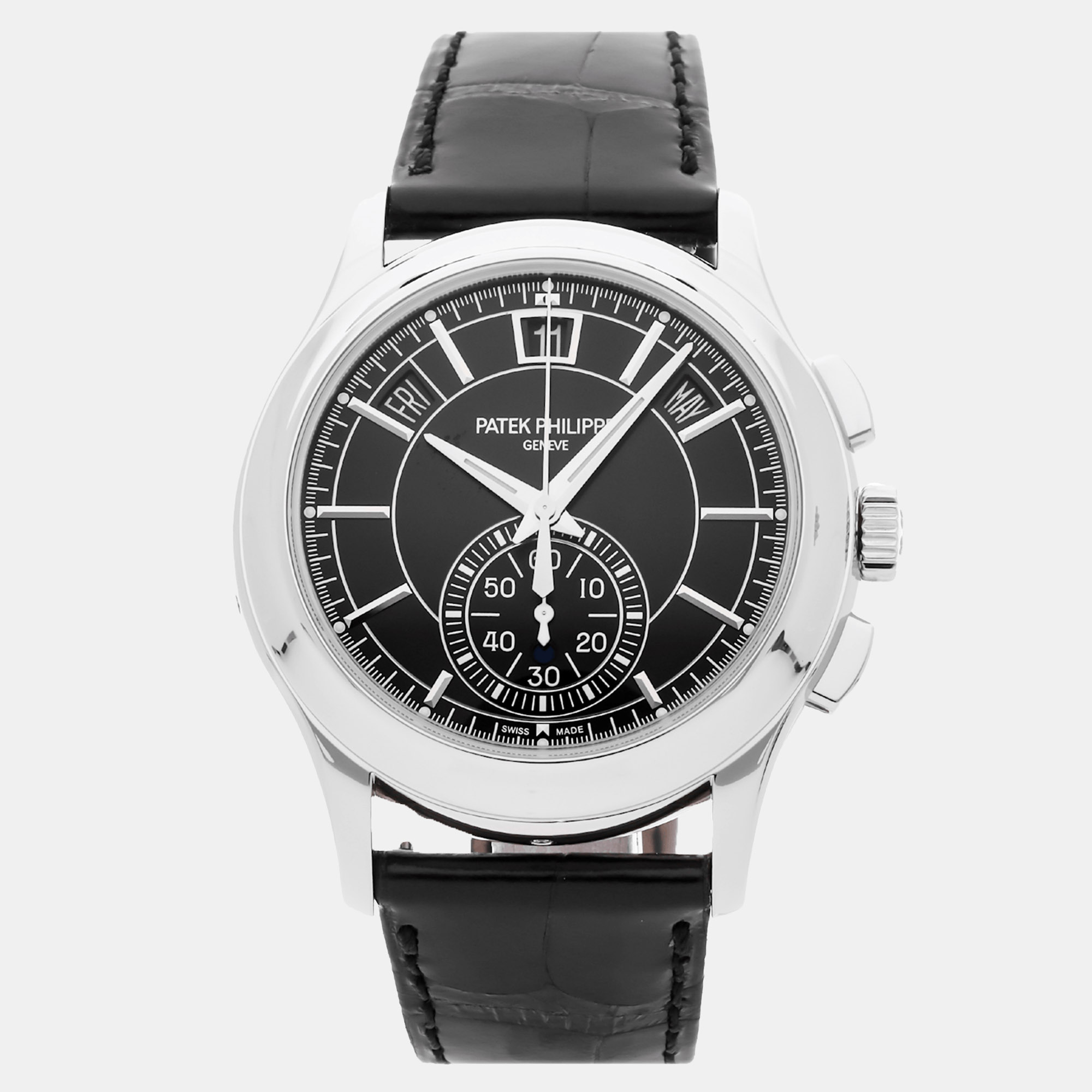 

Pre-Owned Patek Philippe Complications Annual Calendar Chronograph 5905P-010, Black