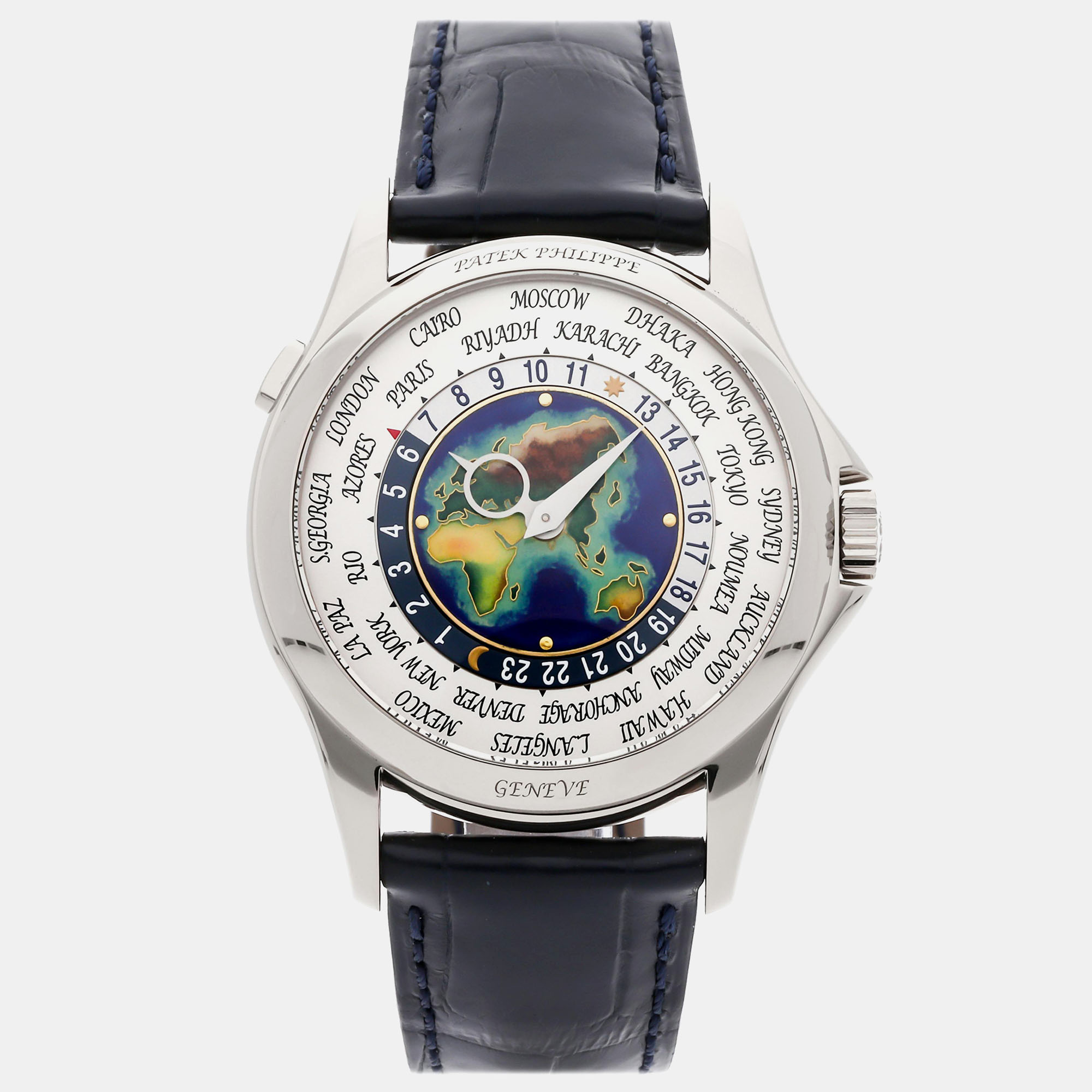 

Pre-Owned Patek Philippe Complications World Time 5131G-010, Silver