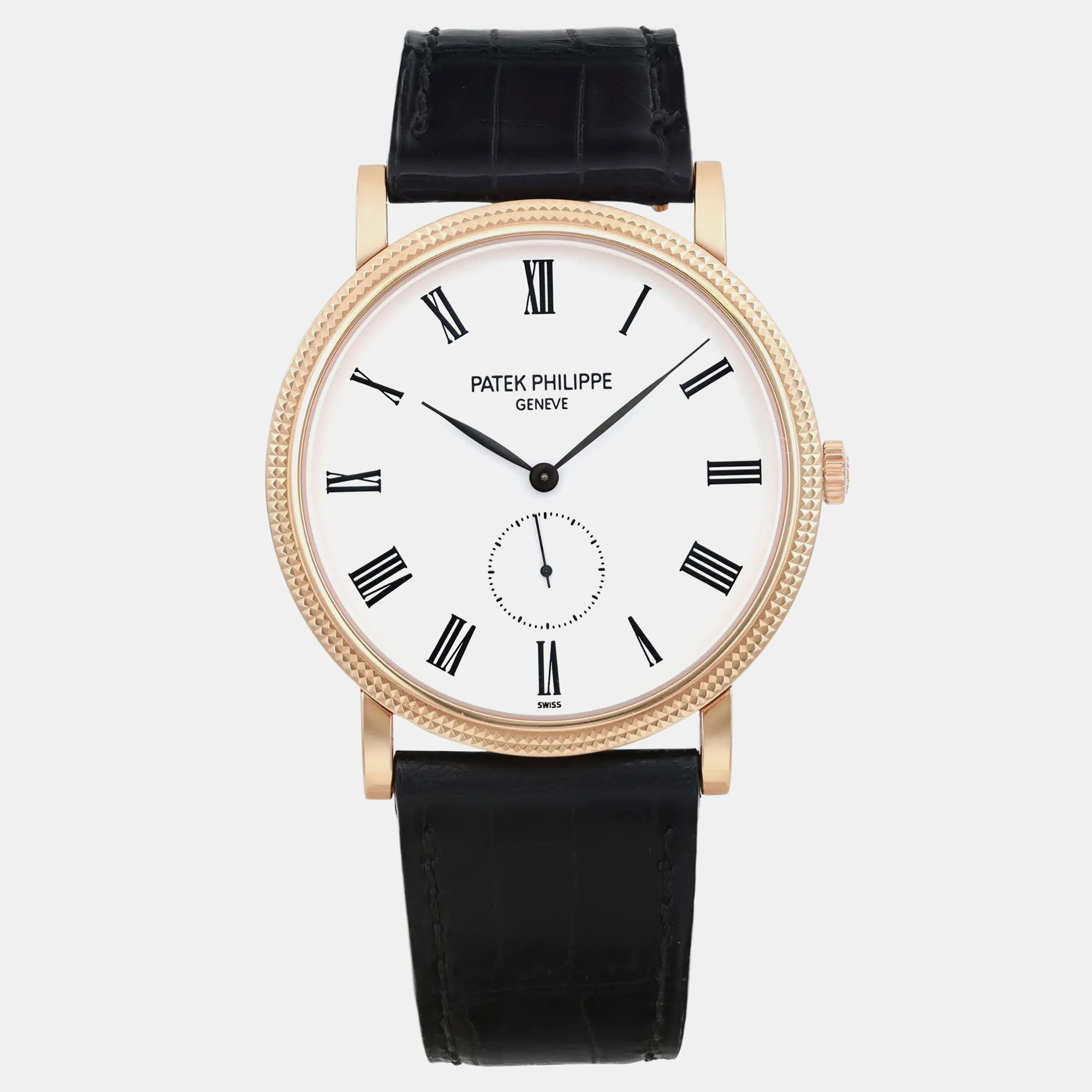 

Patek Philippe White 18k Rose Gold Calatrava 5119R-001 Manual Winding Men's Wristwatch 36 mm