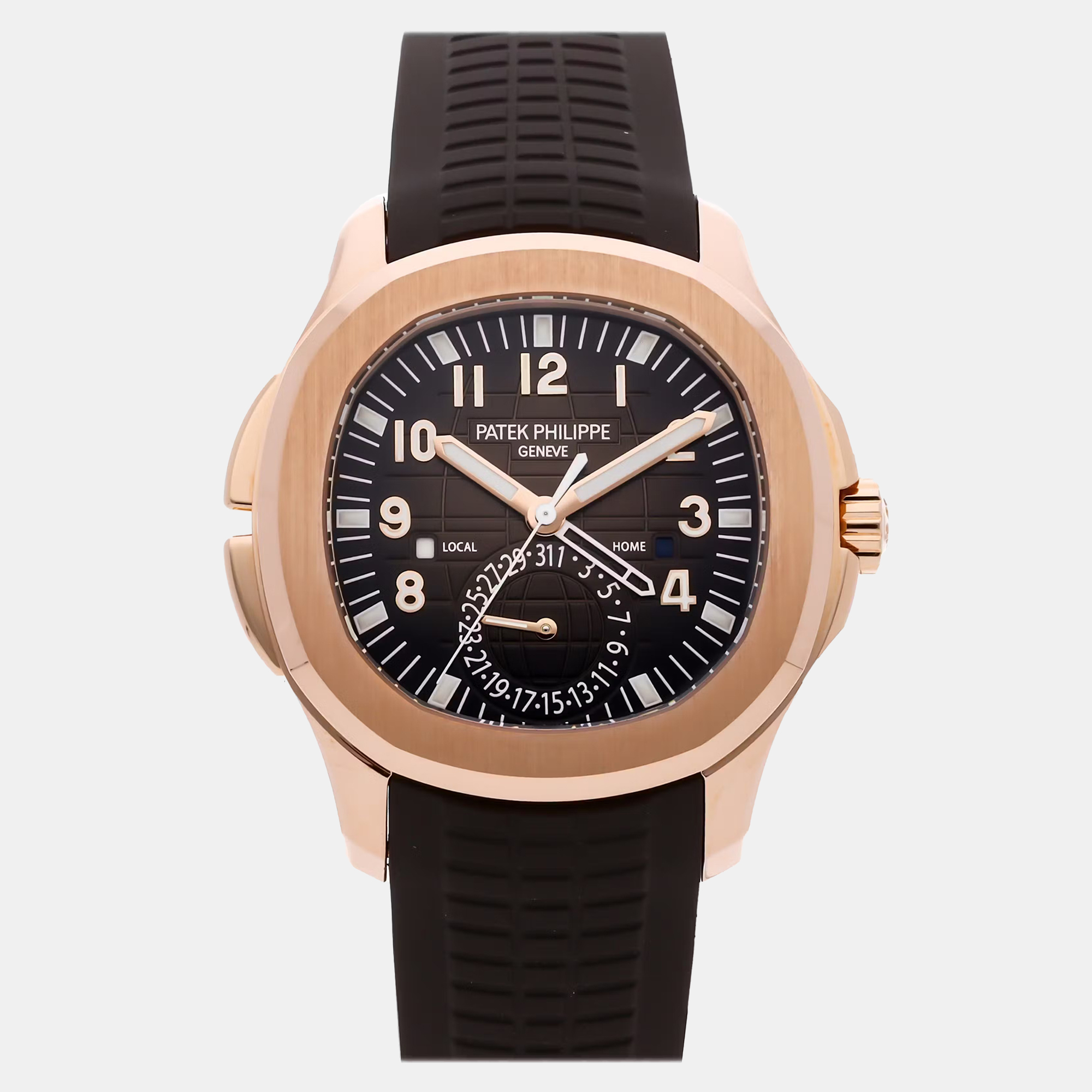 Pre-owned Patek Philippe Aquanaut Travel-time 5164r-001 In Brown