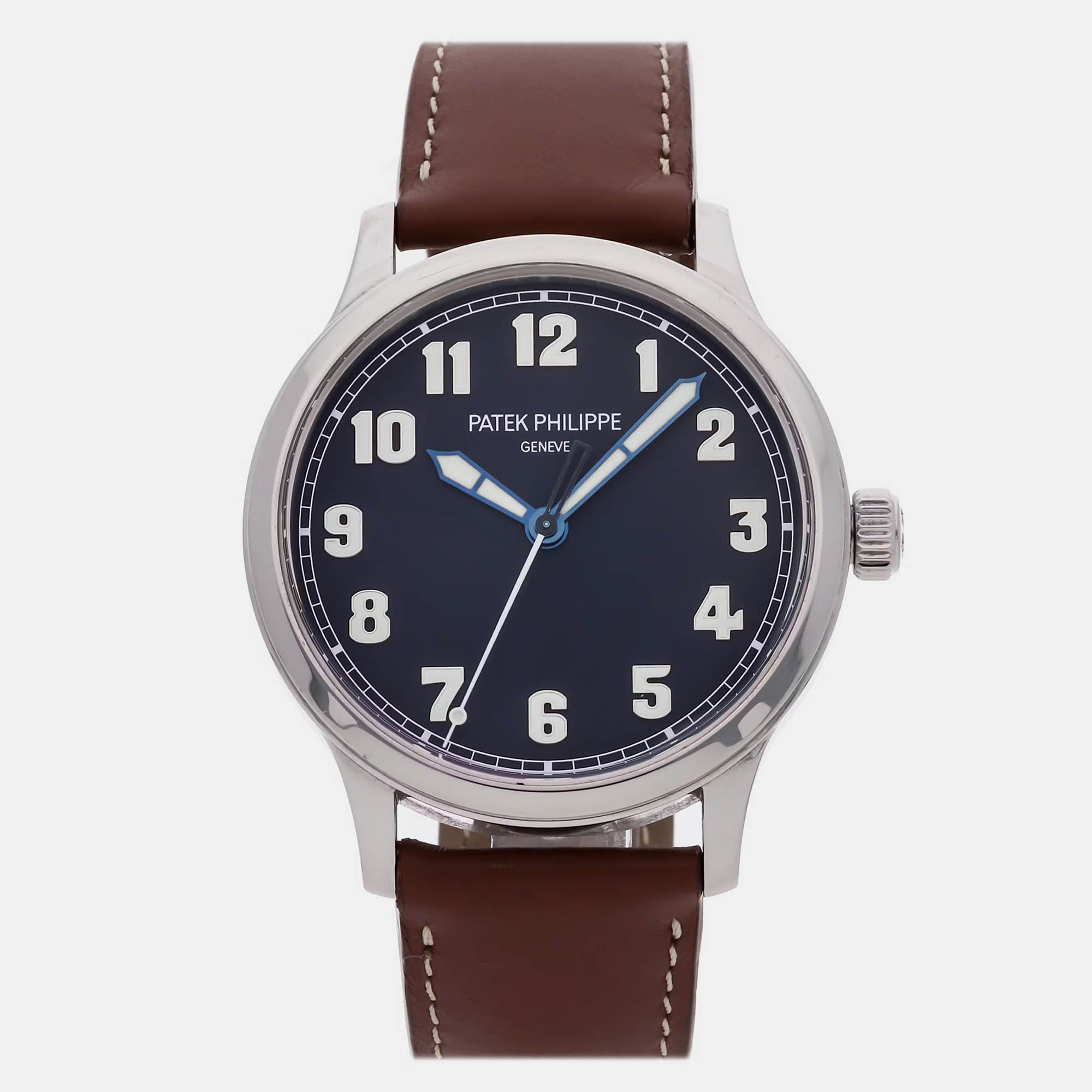

Patek Philippe Pilot's Calatrava 5522A-001 Automatic Blue Stainless Steel Men’s Wristwatch 42 mm