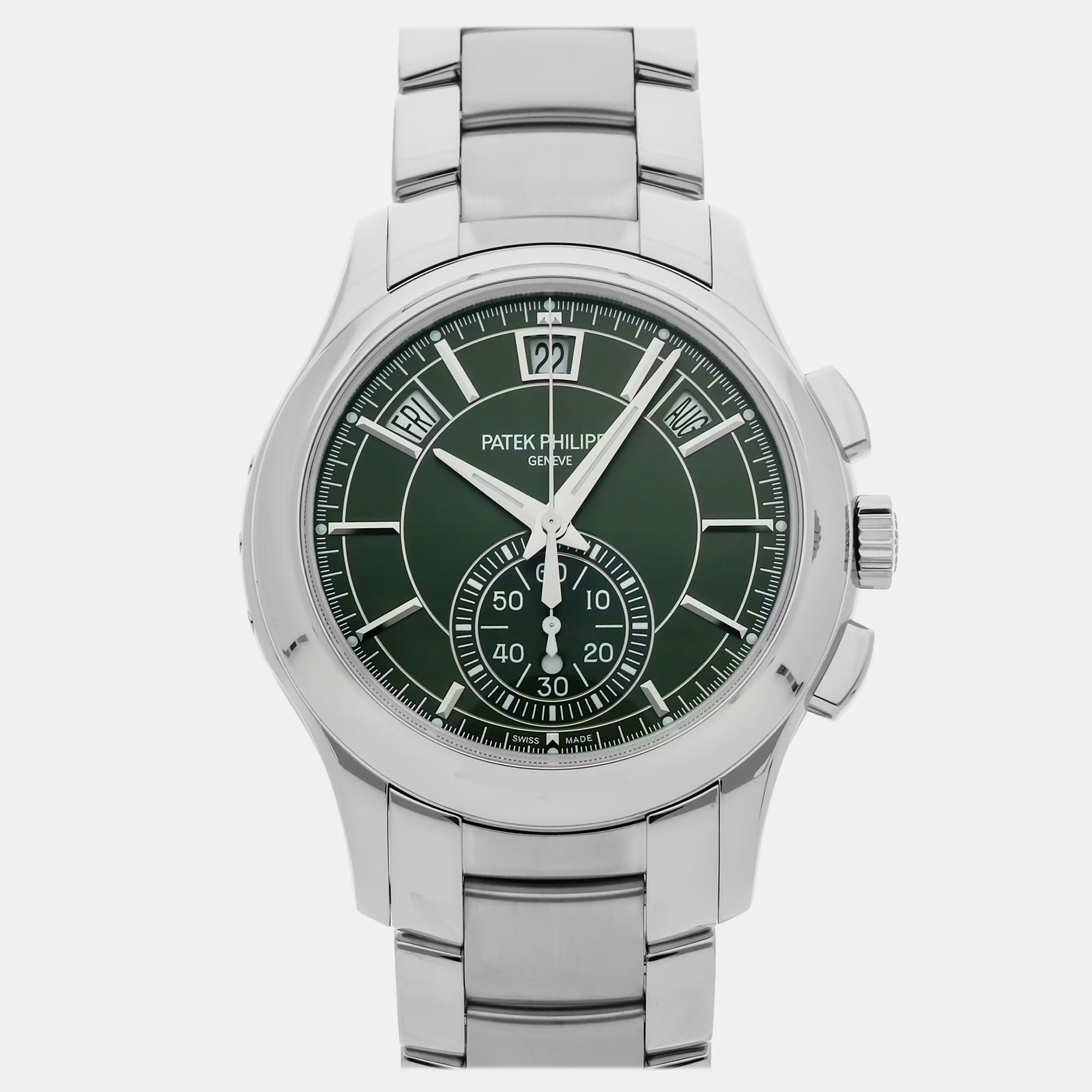 Pre-owned Patek Philippe Complications Flyback Chronograph Annual Calendar 5905/1a-001 Automatic Gre In Green