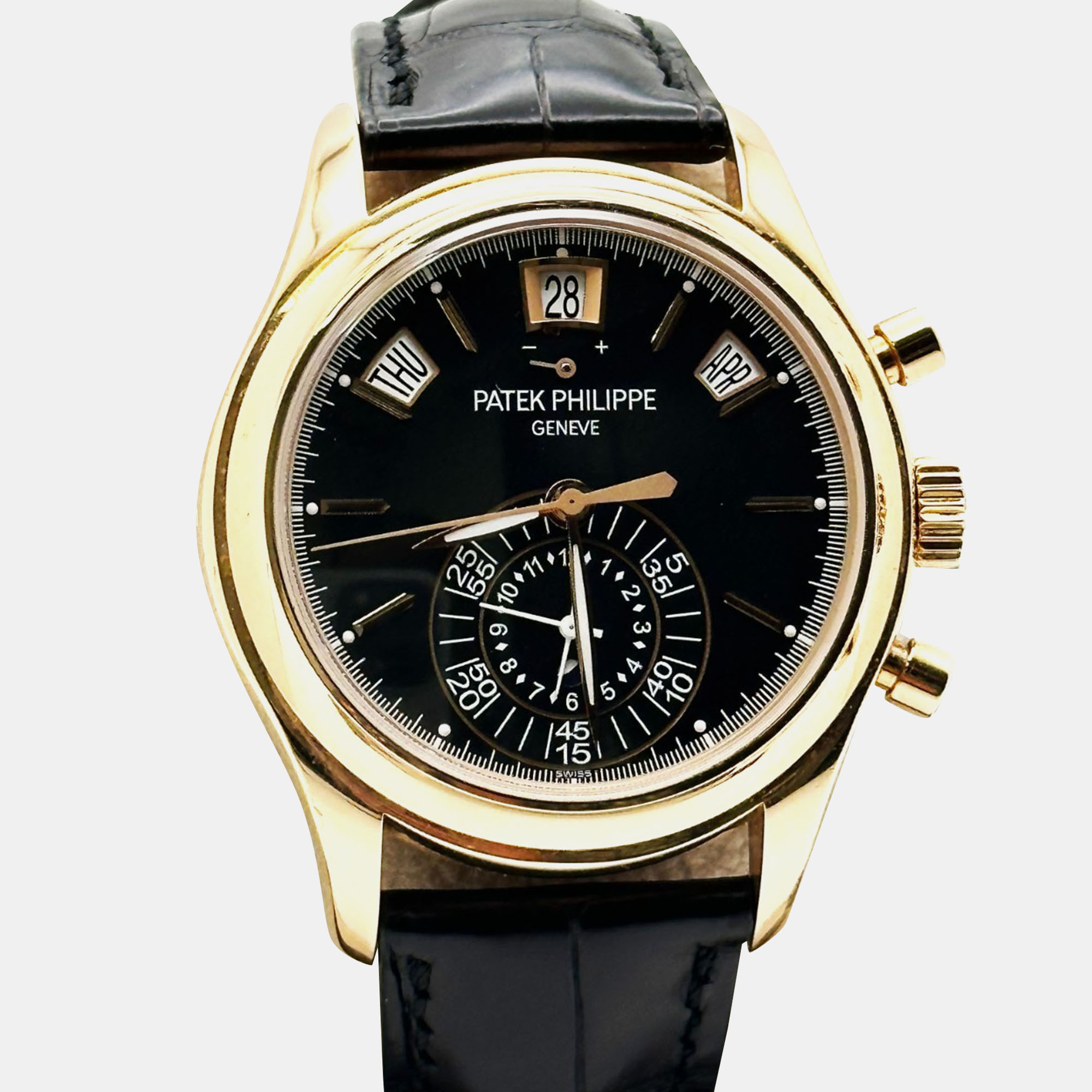 

Patek Philippe Annual Calendar 5960R-010 Automatic Silver 18K Rose Gold Men's Wristwatch 40.5 mm, Black