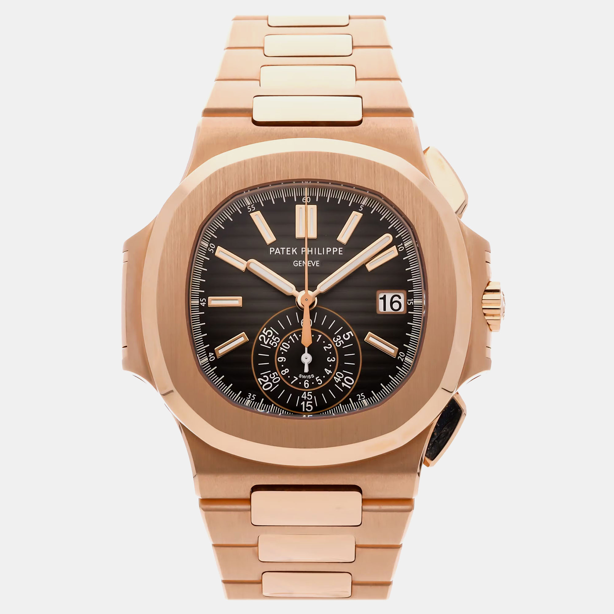 Pre-owned Patek Philippe Nautilus Chronograph 5980/1r-001 40.5 Mm In Black