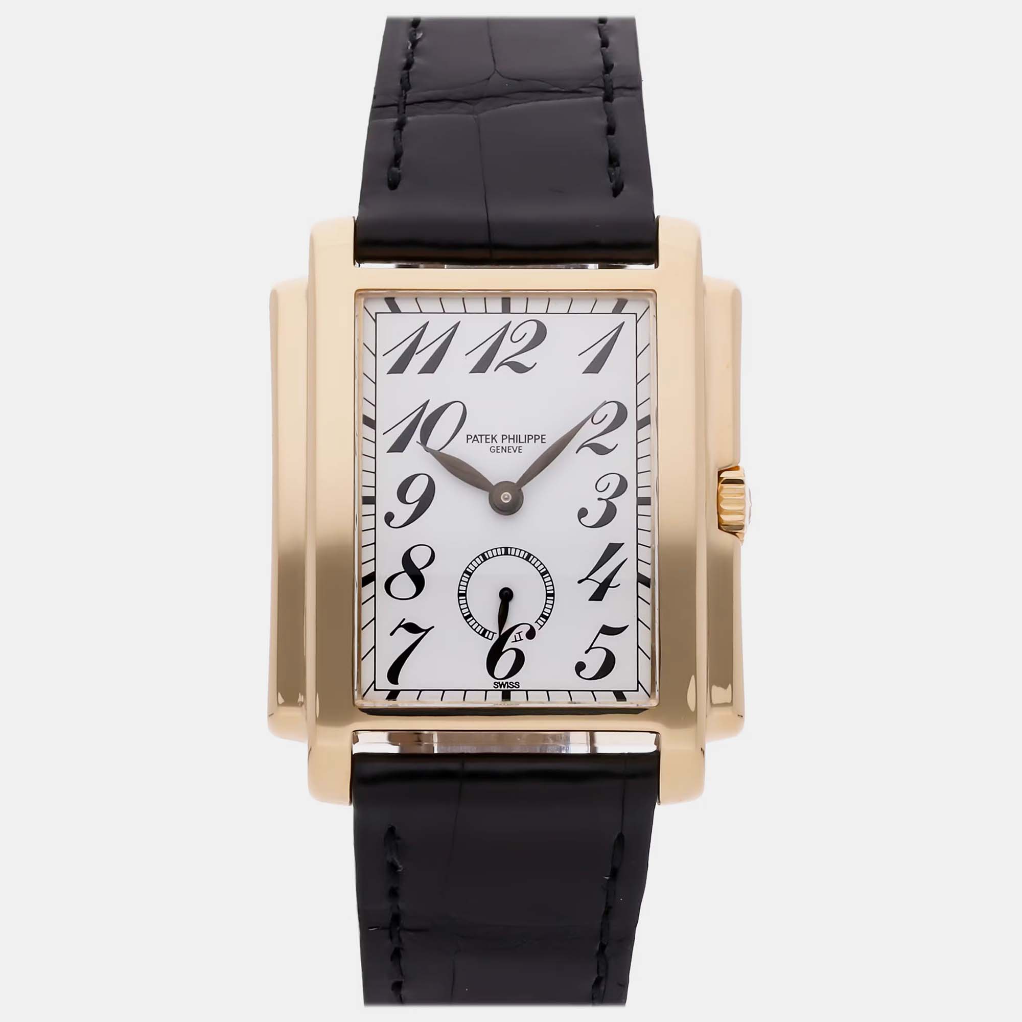 Pre-owned Patek Philippe Gondolo 5024j-001 30 Mm X 37 Mm In White