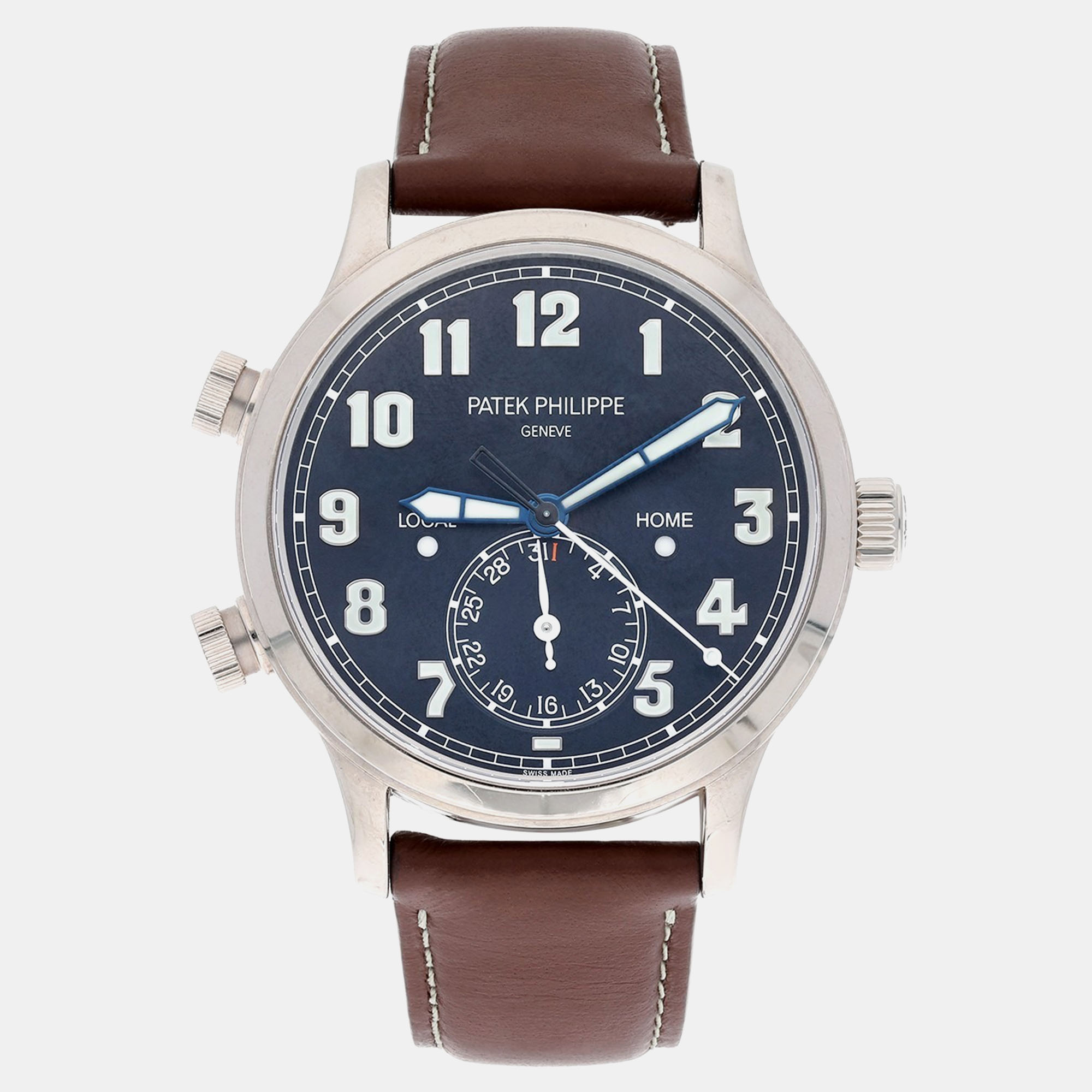 

Patek Philippe Calatrava Travel Time 5524G-001 Automatic Blue 18k white gold Men's Wristwatch 42 mm