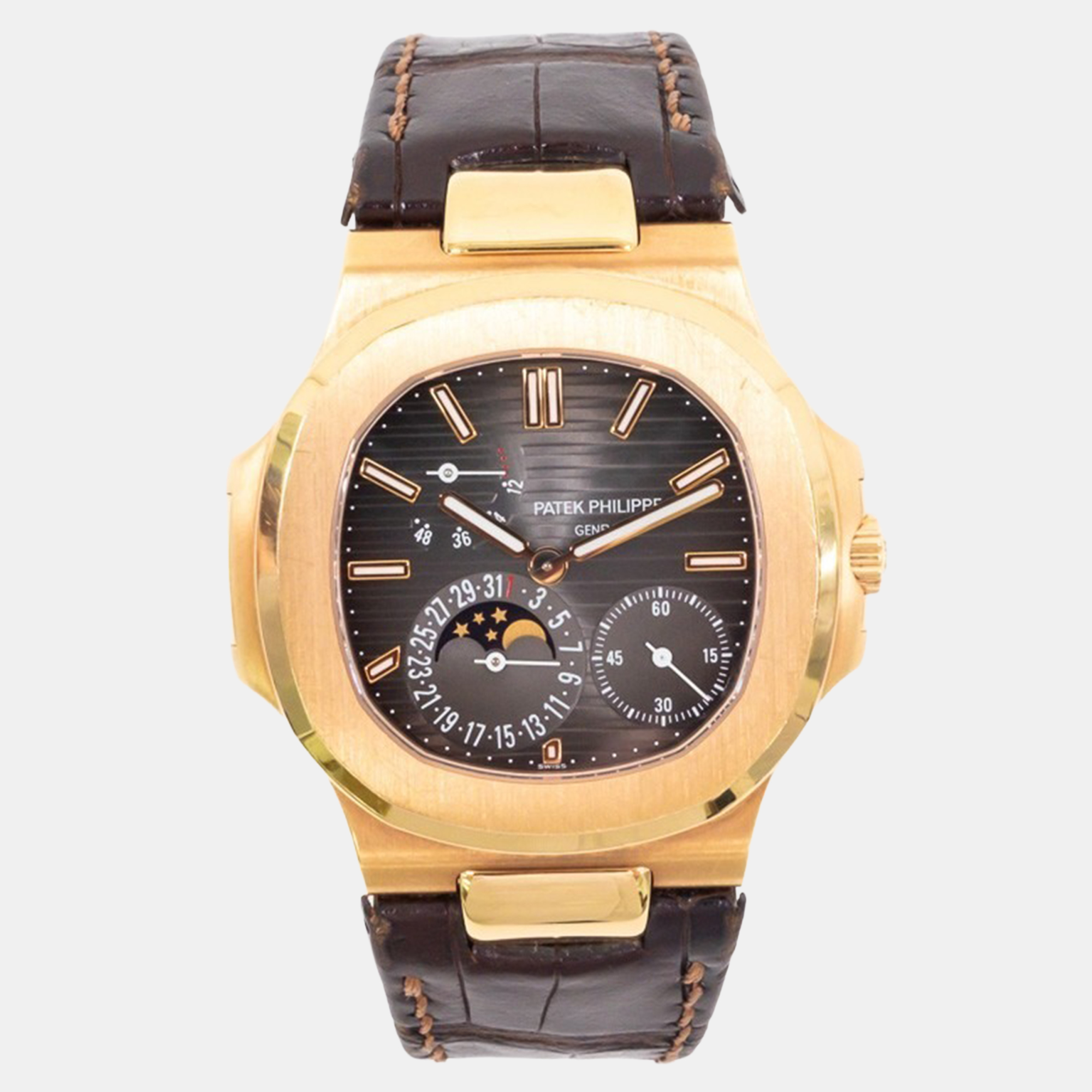 

Patek Philippe Nautilus 5712R-001 Automatic Brown 18k Rose Gold Men's Wristwatch 40 mm
