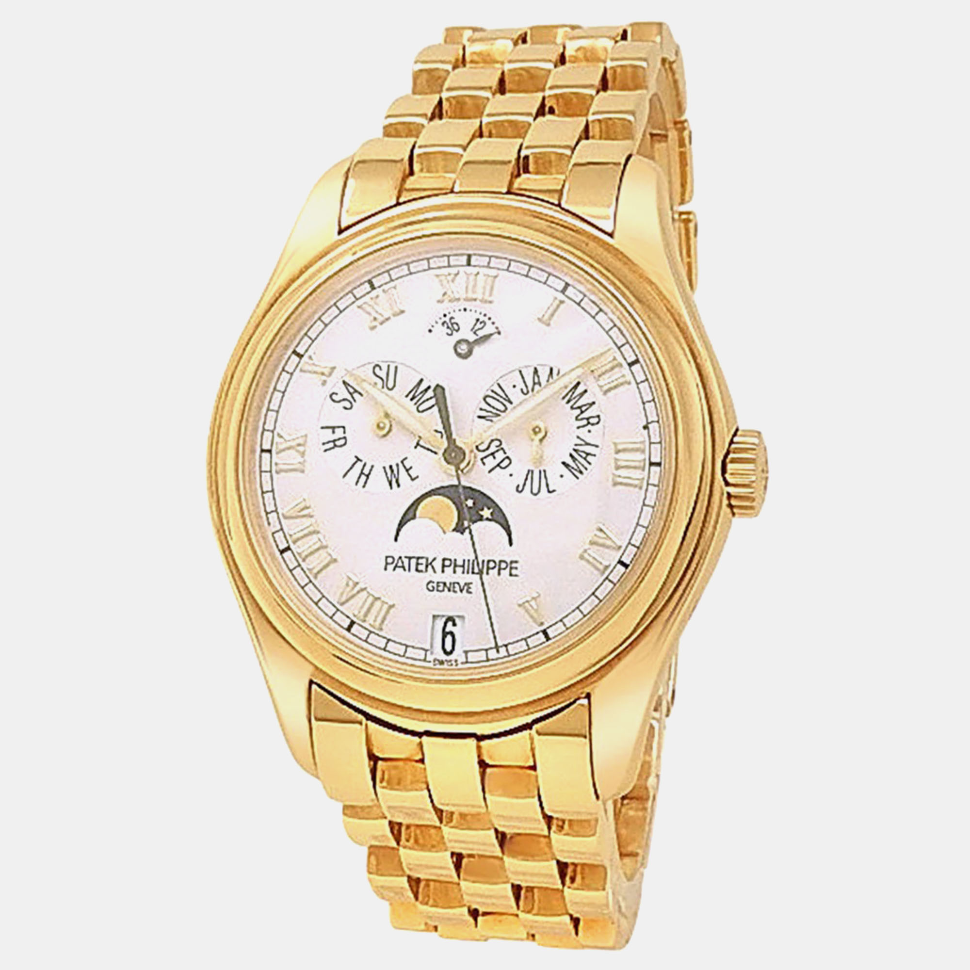 

Patek Philippe Annual Calendar 5036/1J Automatic Silver Dial 18k Yellow Gold Men's Wristwatch