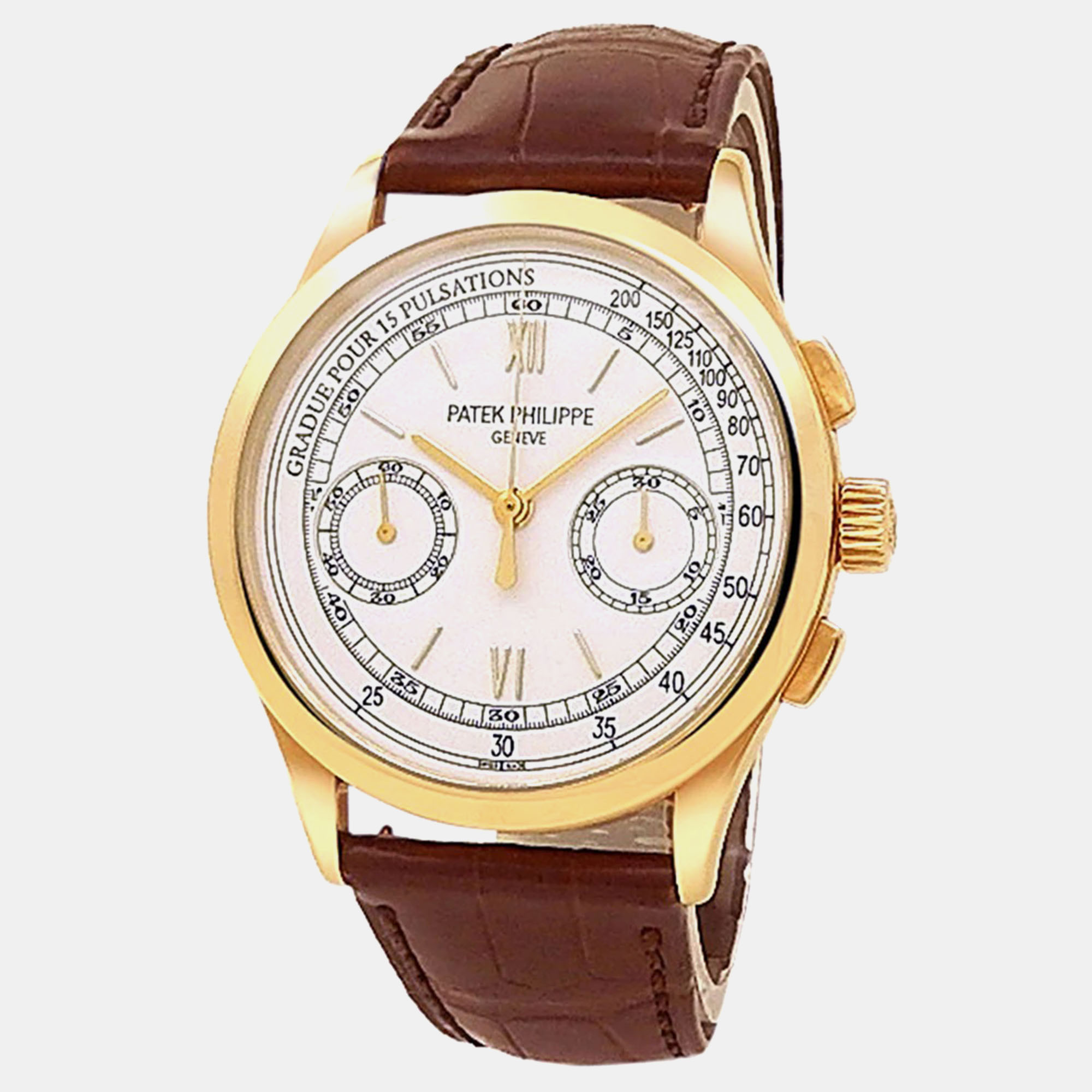 

Patek Philippe Complications 5170J-001 Manual Windidng Silver Dial 18k Yellow Gold Men's Wristwatch 39.4mm