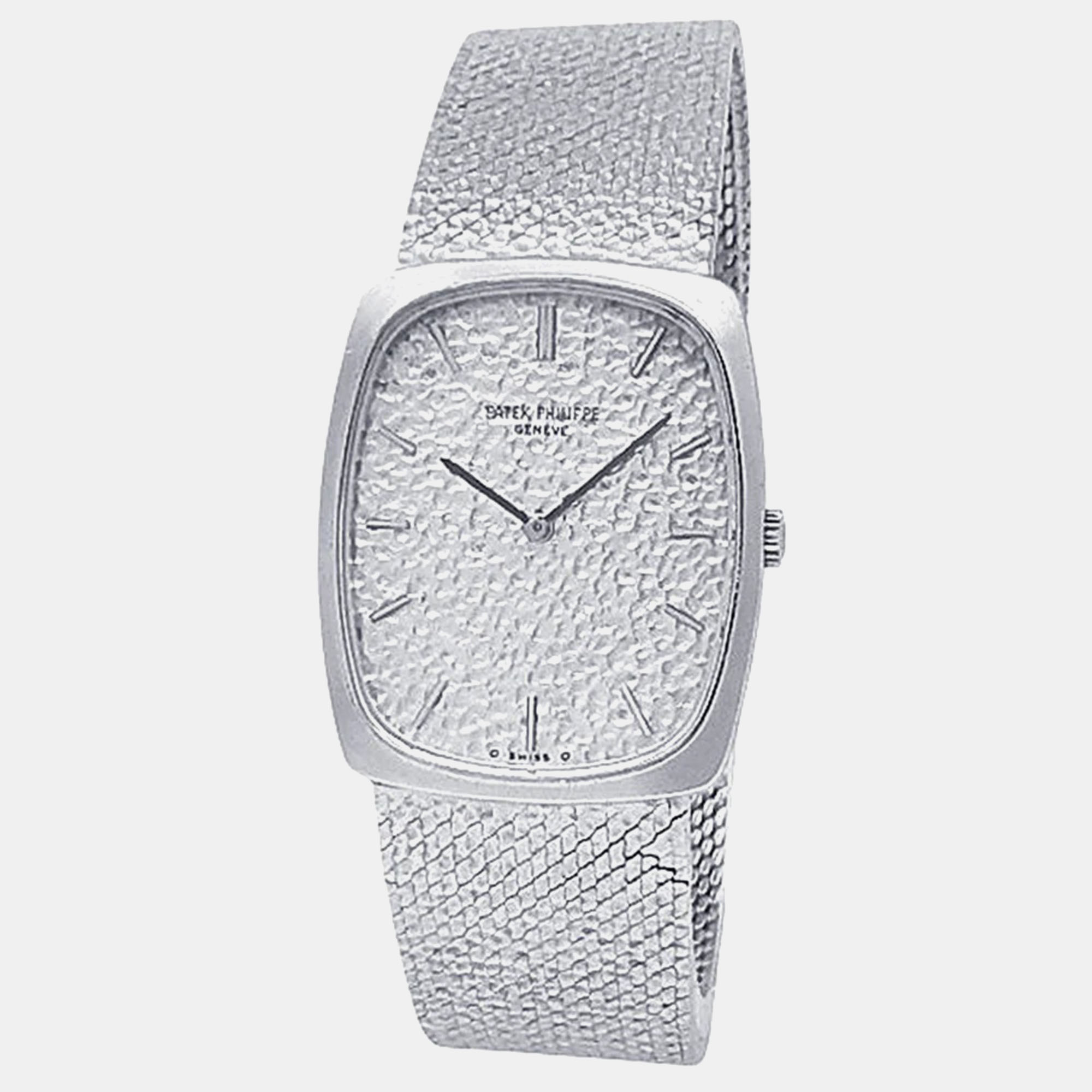 

Patek Philippe Ellipse 3567/1 Manual Silver Dial 18k White Gold Men's Wristwatch 26 mm