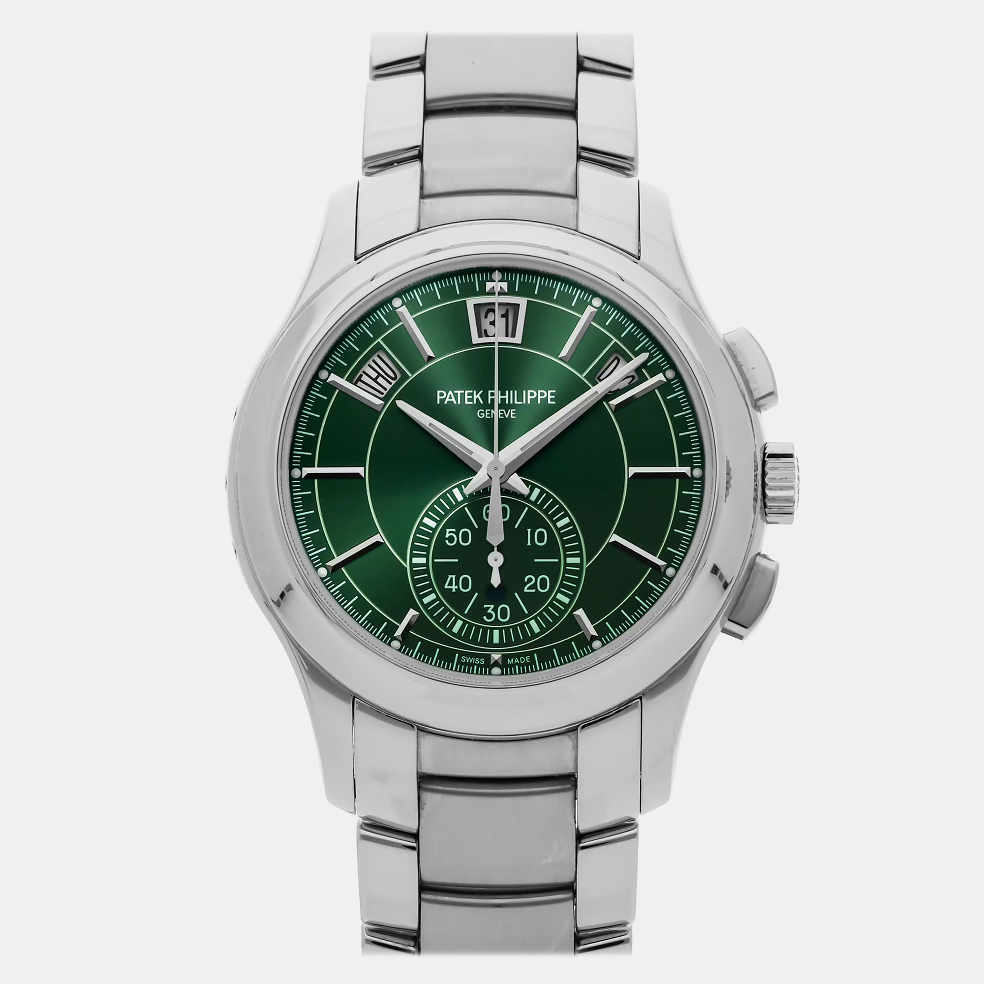 

Pre-Owned Patek Philippe Complications Flyback Chronograph Annual Calendar 5905/1A-001 Automatic 42 mm, Green
