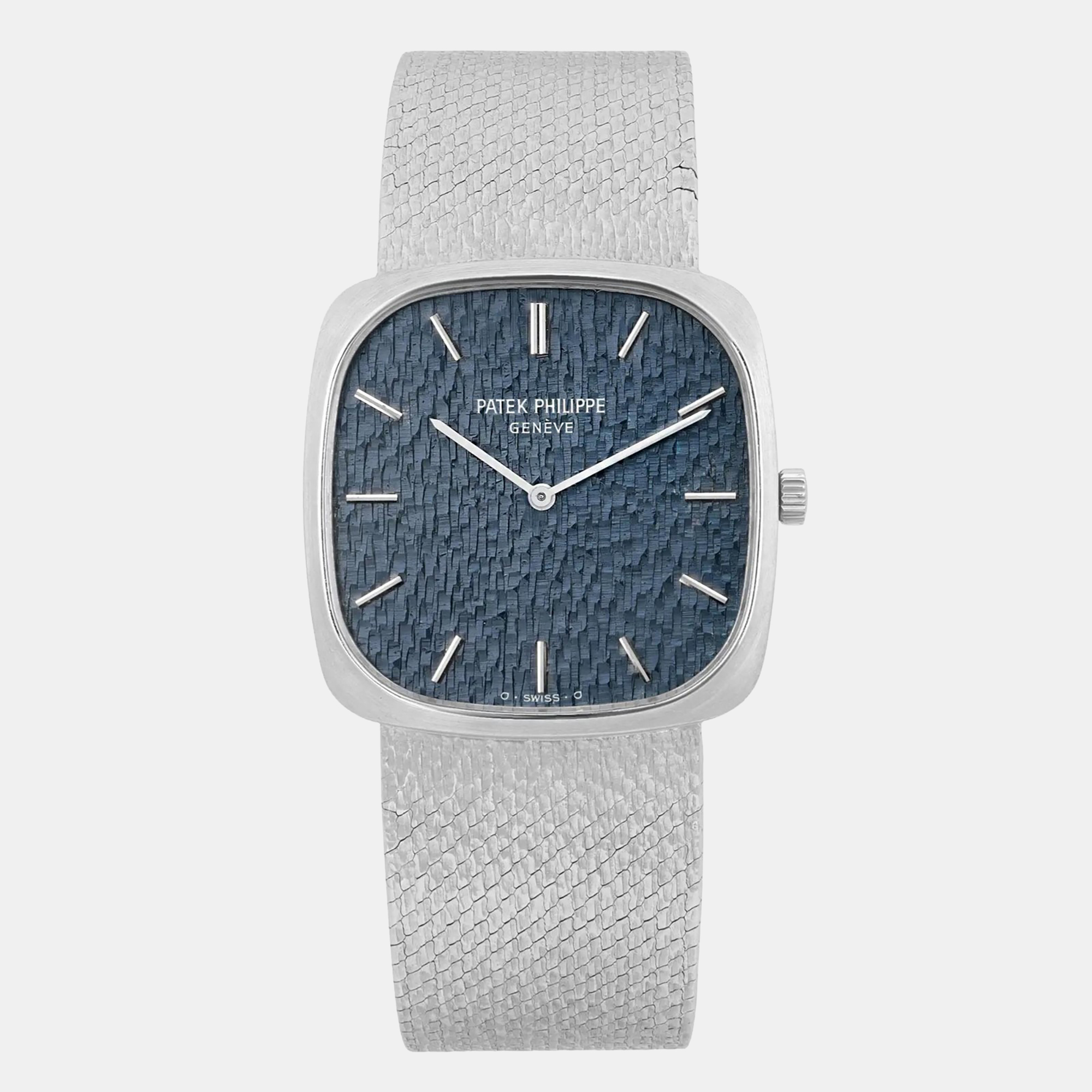 

Patek Philippe Blue Golden Ellipse 3566/1G 18K White Gold Automatic Men's Wristwatch