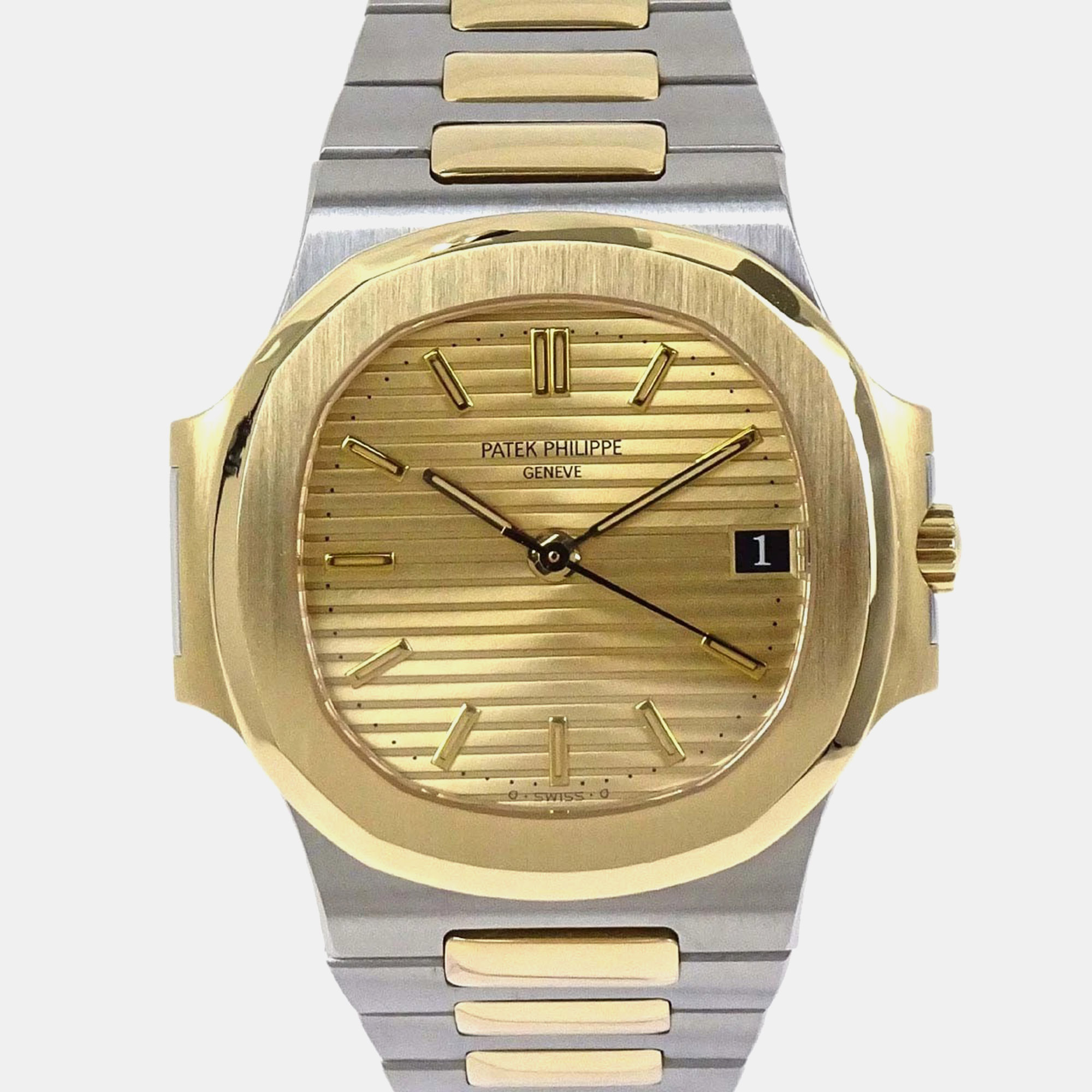 Patek Philippe Nautilus 38001 Gold 18K Yellow Gold Stainless Steel Automatic Mens Wristwatch 37mm