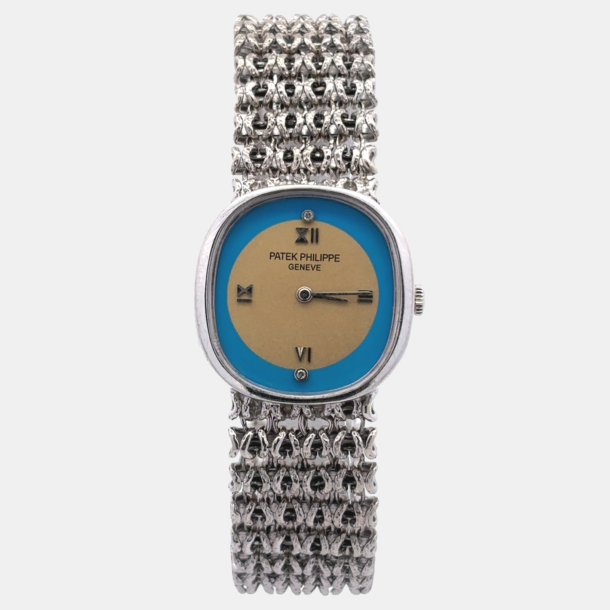 Patek Philippe Ellipse Gold White Gold Manual Winding Men's Wristwatch 23mm