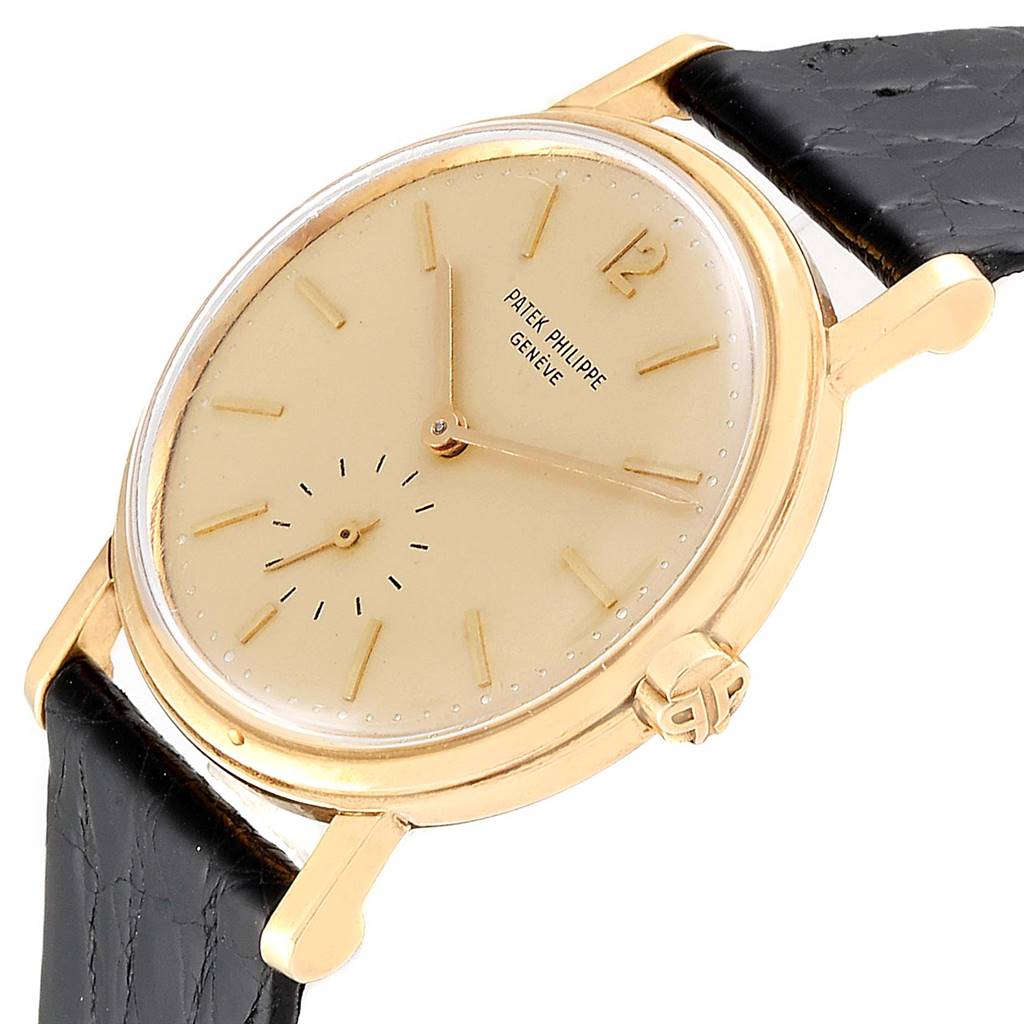 

Patek Philippe Cream 18K Yellow Gold Calatrava Vintage Automatic 3435 Men's Wristwatch 34 MM