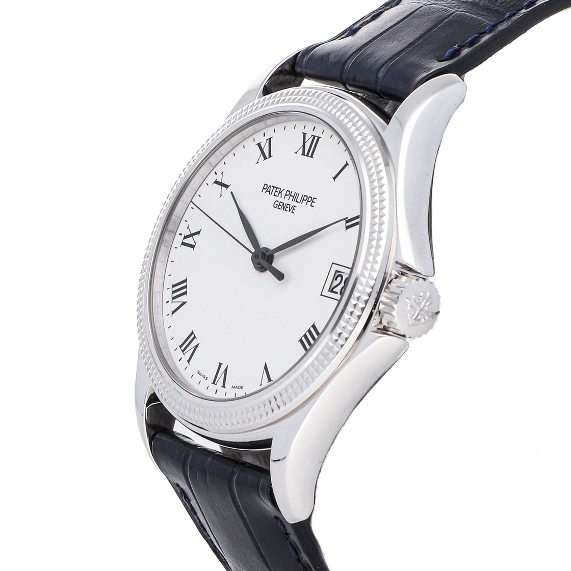 

Patek Philippe Silver 18K White Gold Calatrava 5117G-001 Men's Wristwatch 37 MM