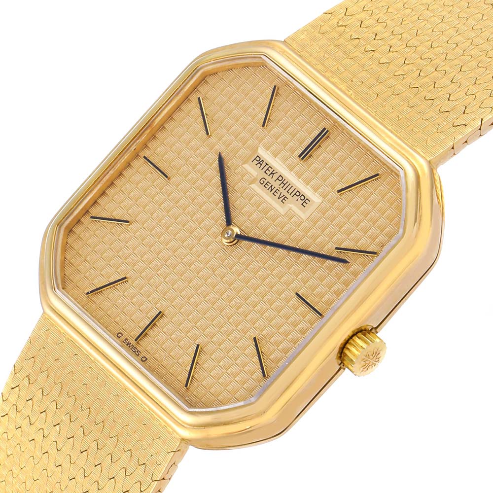 

Patek Philippe Champagne 18K Yellow Gold Mechanical 3854 Men's Wristwatch 29 MM