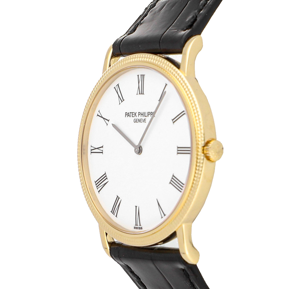 

Patek Philippe White 18K Yellow Gold Calatrava 3520DJ-001 Men's Wristwatch 32 MM