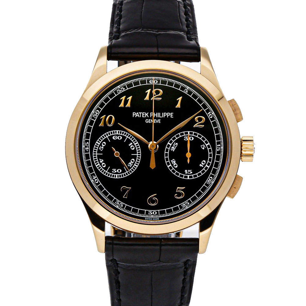 Pre-owned Patek Philippe Black 18k Rose Gold Complications Chronograph 5170r-010 Men's Wristwatch 39 Mm