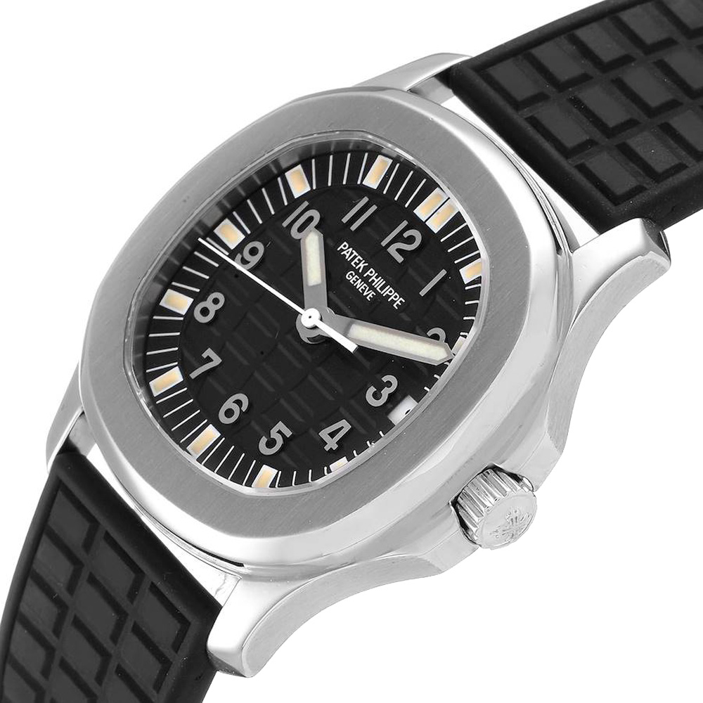 

Patek Philippe Black Stainless Steel Aquanaut Automatic 5066 Men's Wristwatch 34 MM