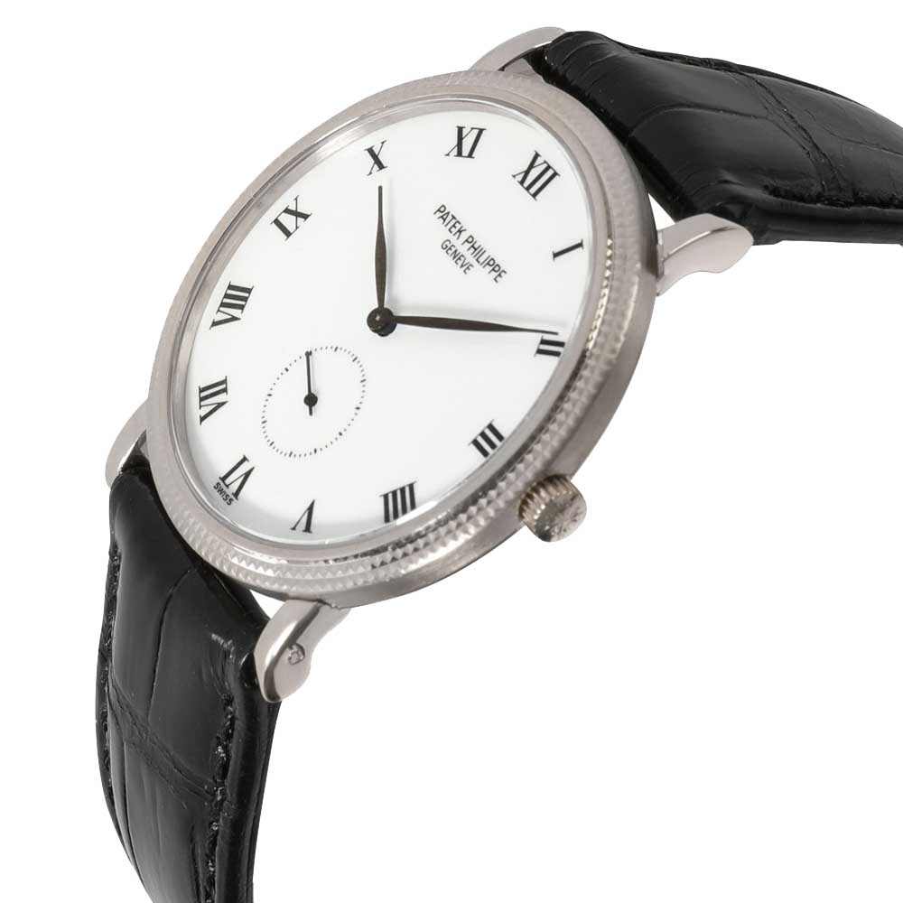 

Patek Philippe White 18K White Gold Calatrava 3919G-001 Men's Wristwatch 33 MM