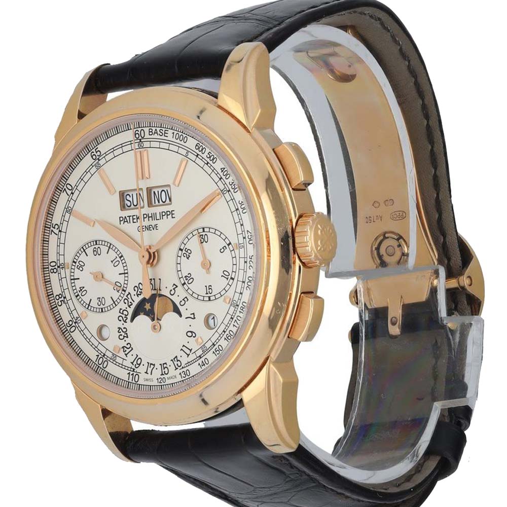 

Patek Philippe Silver 18K Rose Gold 5270R Grand Complications Perpetual Men's Wristwatch 41 MM