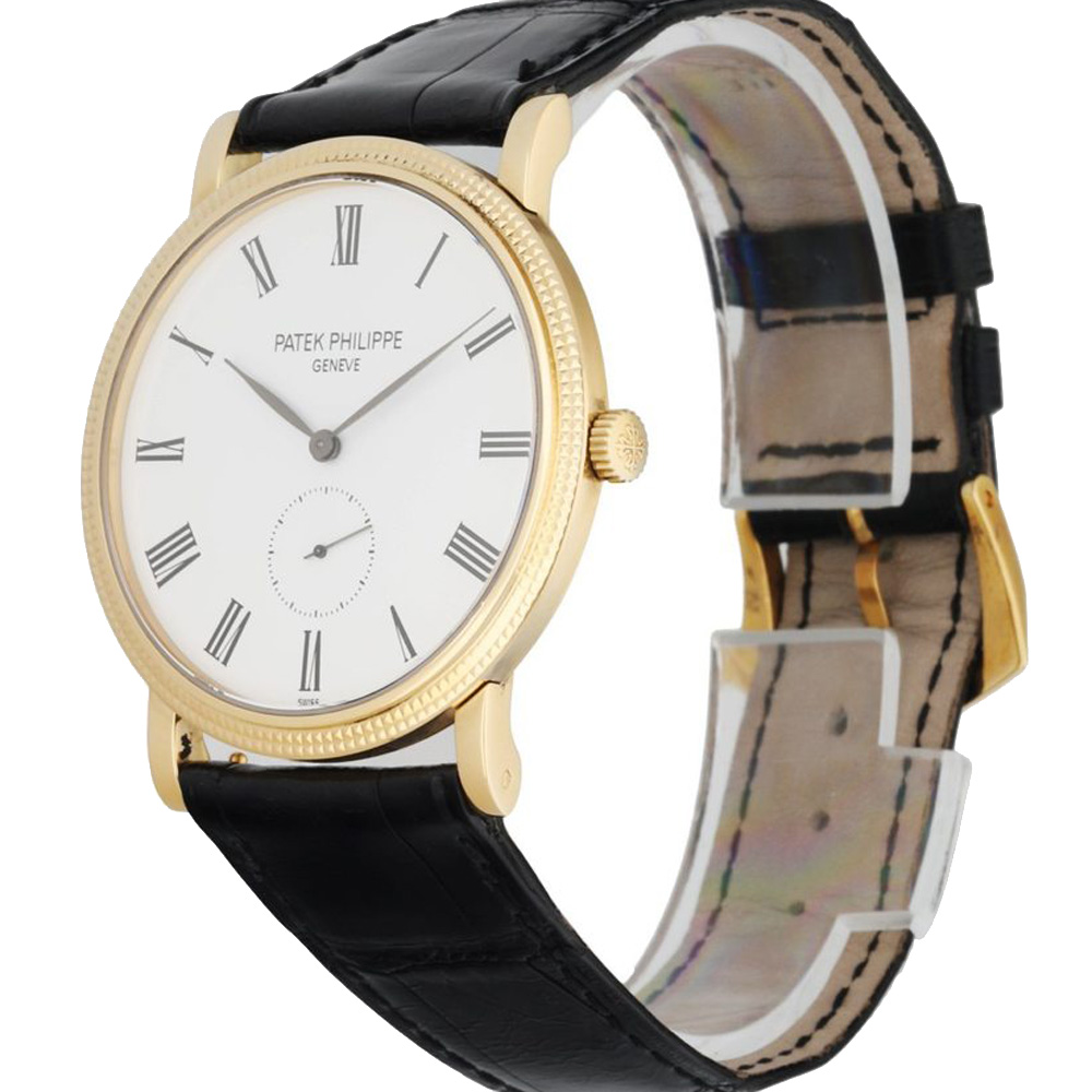 

Patek Philippe Silver 18K Yellow Gold Calatrava 5119J Men's Wristwatch 36 MM