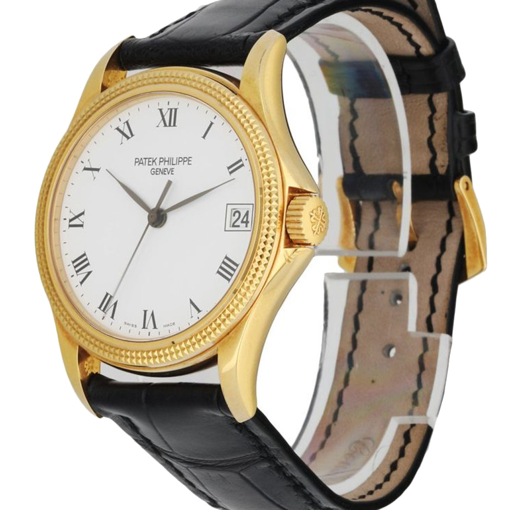 

Patek Philippe White 18K Yellow Gold Calatrava 5117J Men's Wristwatch 36 MM