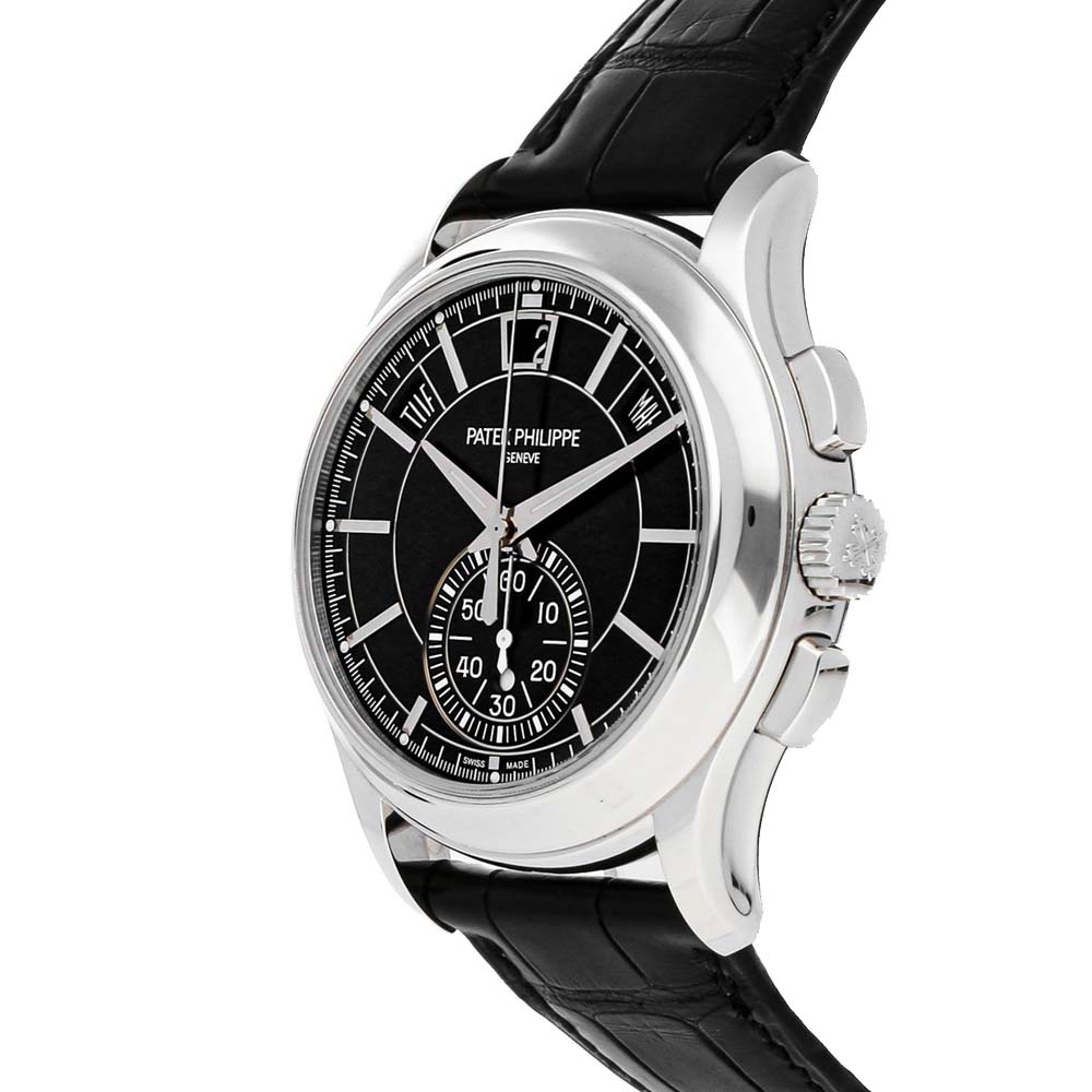 

Patek Philippe Black Platinum Complications Chronograph Annual Calendar 5905P-010 Men's Wristwatch 42 MM