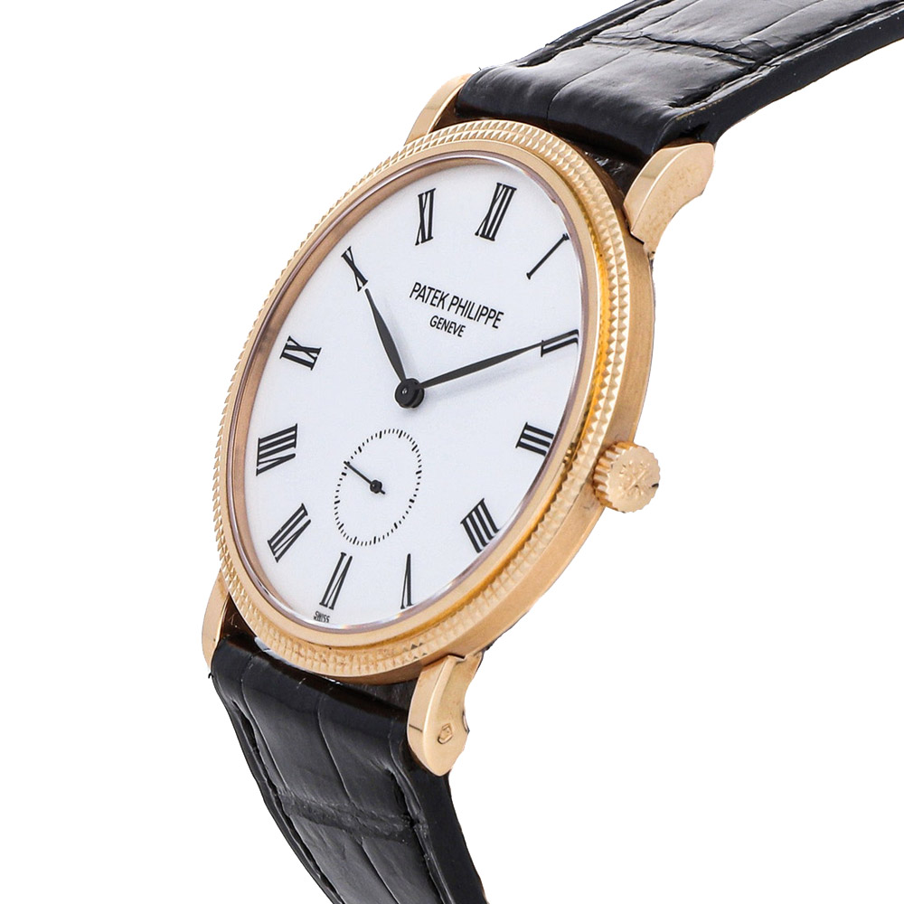 

Patek Philippe White 18K Rose Gold Calatrava 5119R-001 Men's Wristwatch 36 MM