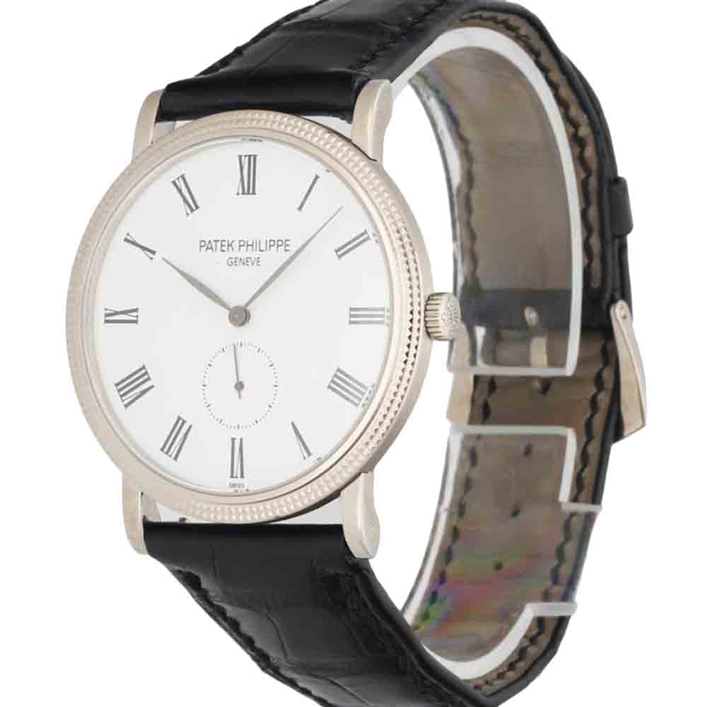 

Patek Philippe White 18K White Gold Calatrava 5119G Men's Wristwatch 36 MM