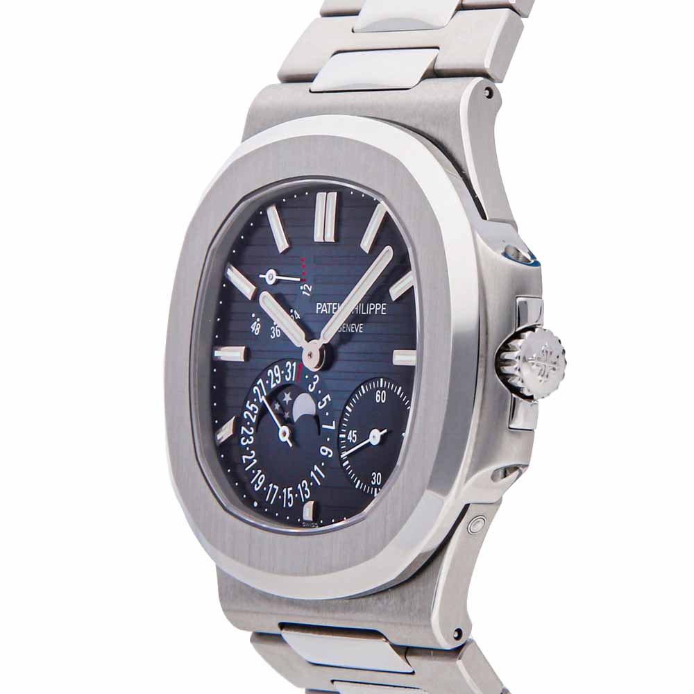 

Patek Philippe Blue Stainless Steel Nautilus Moon Phase 5712/1A-001 Men's Wristwatch 40 MM