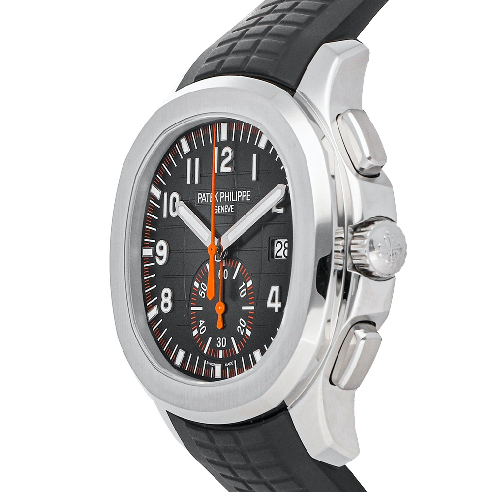 

Patek Philippe Black Stainless Steel Aquanaut Chronograph 5968A-001 Men's Wristwatch 42 MM