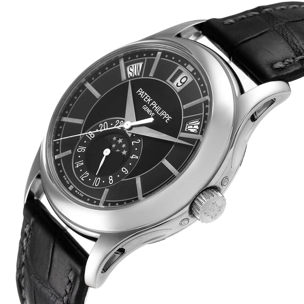 

Patek Philippe Grey 18K White Gold Complications Annual Calendar 5205 Men's Wristwatch 40 MM