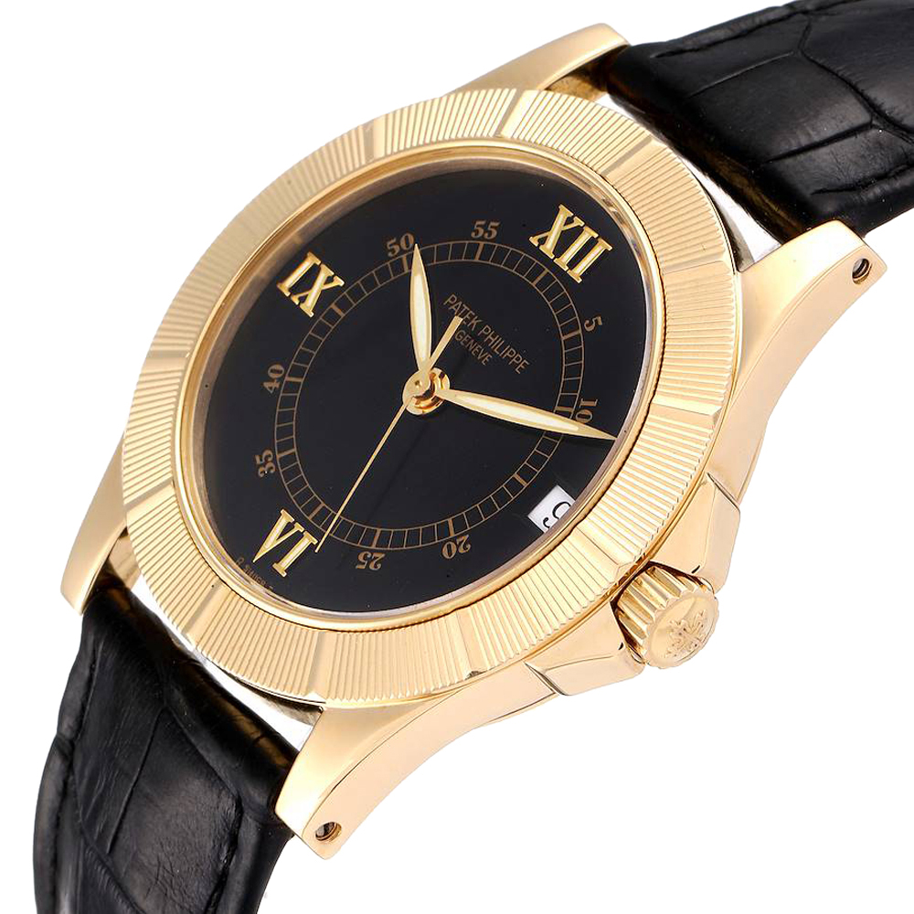 

Patek Philippe Black 18k Yellow Gold Neptune 5081 Men's Wristwatch 36 MM