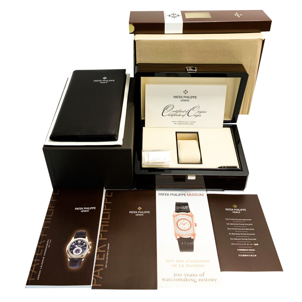 

Patek Philippe Black Platinum Complications Annual Calendar Chronograph 5960P-016 Men's Wristwatch 40 MM