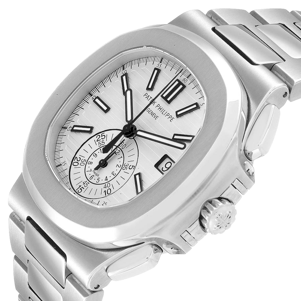 

Patek Philippe White Stainless Steel Nautilus 5980 Men's Wristwatch 40.5 MM