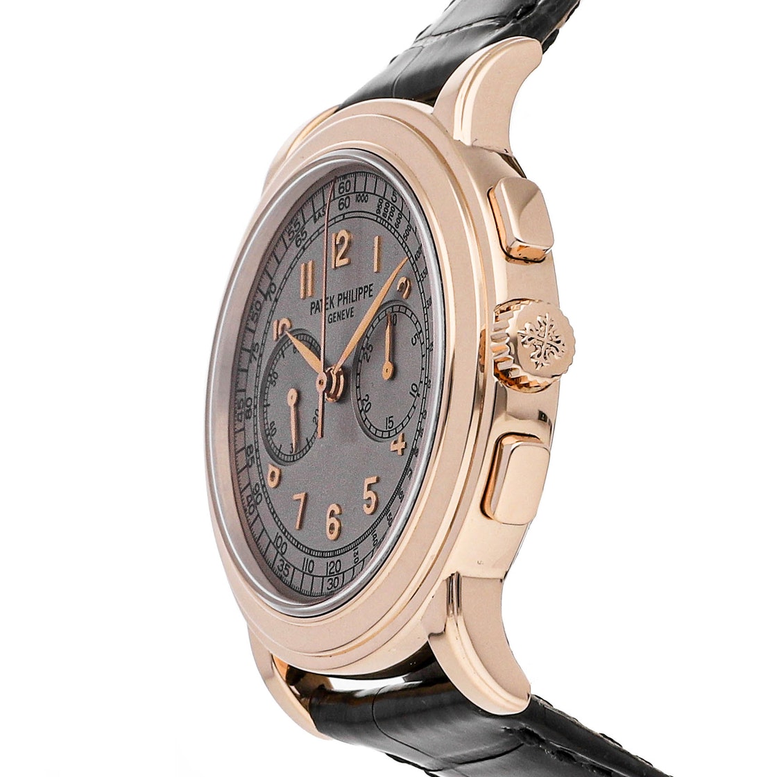 

Patek Philippe Silver 18K Rose Gold Complications Chronograph 5070R-001 Men's Wristwatch 42 MM