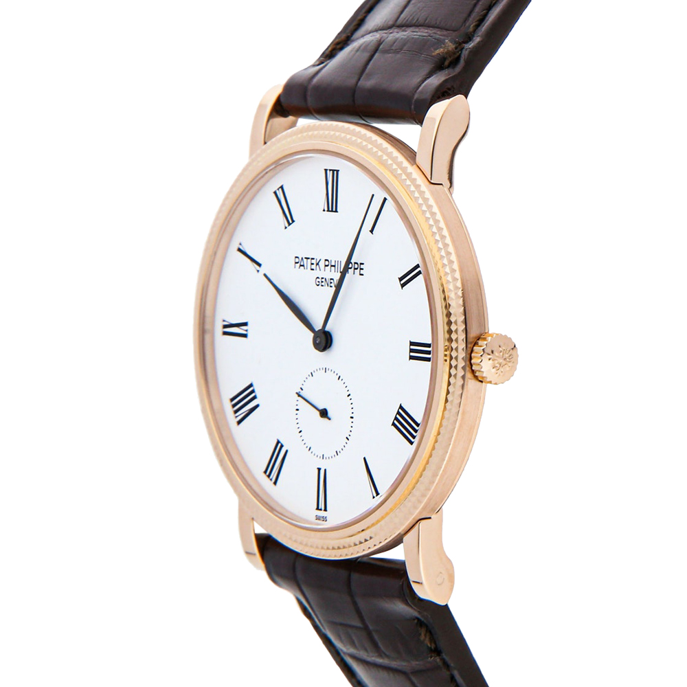 

Patek Philippe White 18K Rose Gold Calatrava 5119R-001 Men's Wristwatch 36 MM