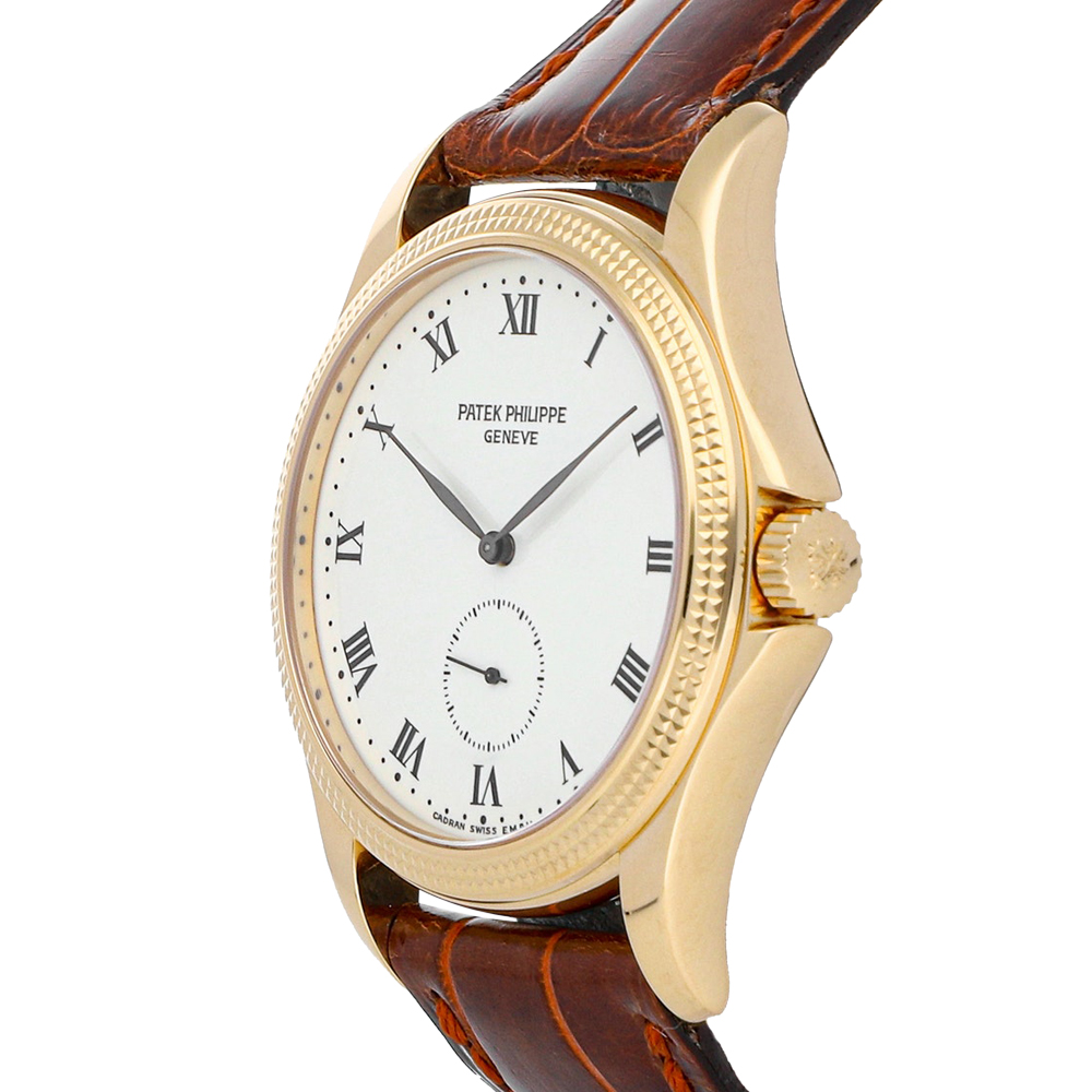 

Patek Philippe White 18K Yellow Gold Calatrava 5115J-001 Men's Wristwatch 35 MM