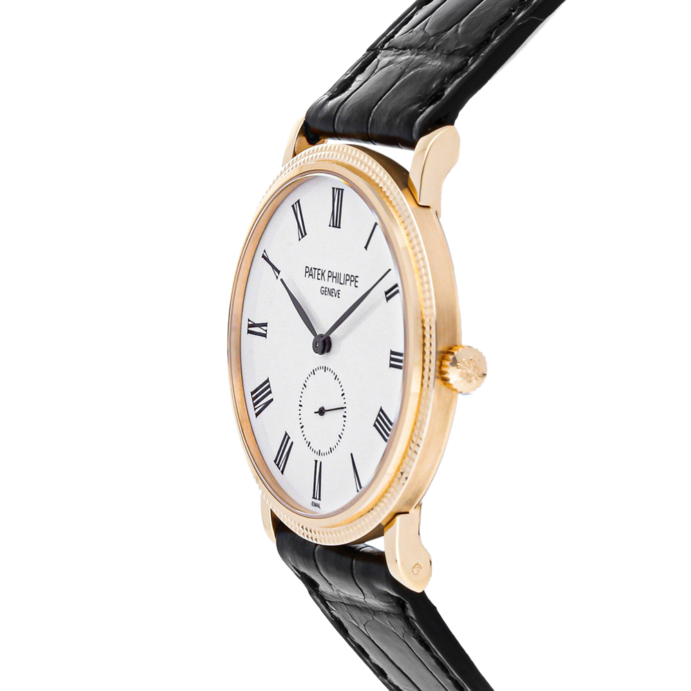 

Patek Philippe White 18K Rose Gold Calatrava 5116R Men's Wristwatch