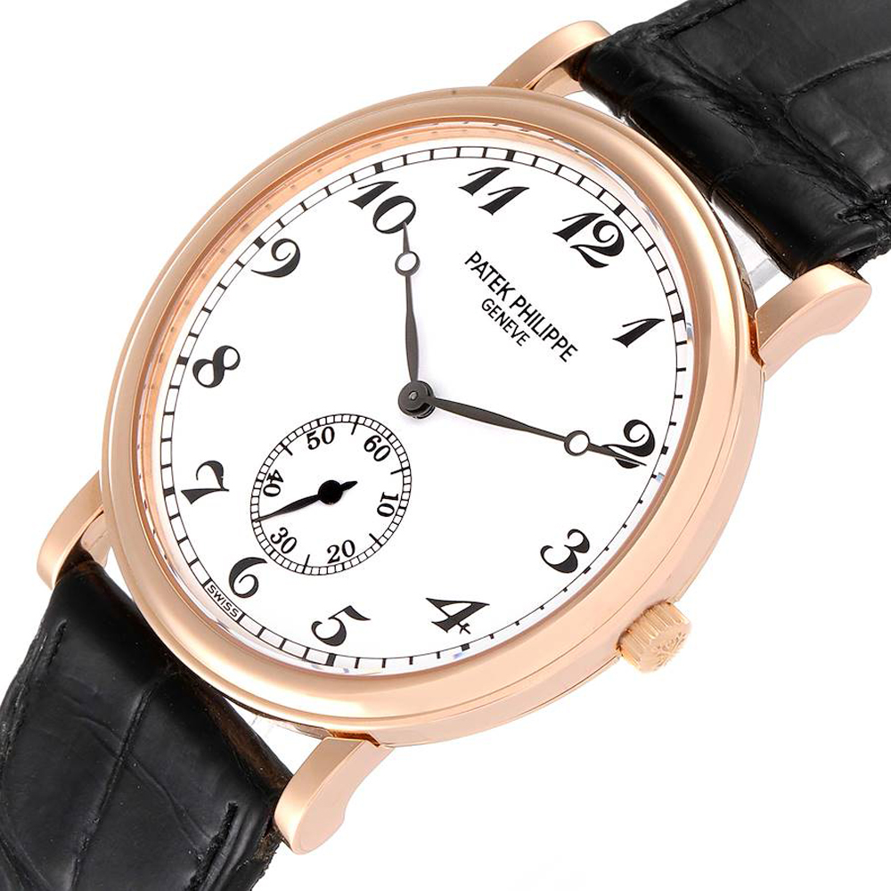 

Patek Philippe White 18K Rose Gold Calatrava Officier 5022 Men's Wristwatch 33 MM