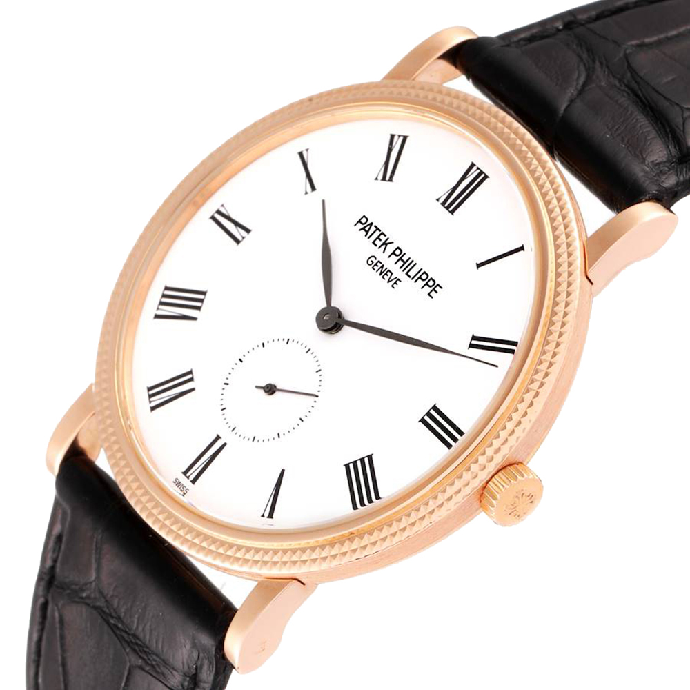 

Patek Philippe White 18k Rose Gold Calatrava 5119 Men's Wristwatch 36 MM