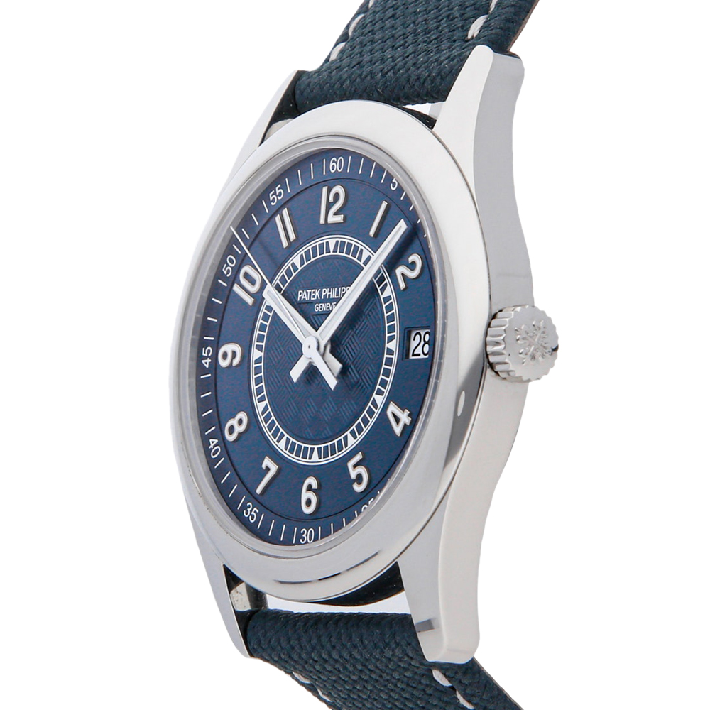 

Patek Philippe Blue Stainless Steel Calatrava Limited Edition 6007A-001 Men's Wristwatch 40 MM