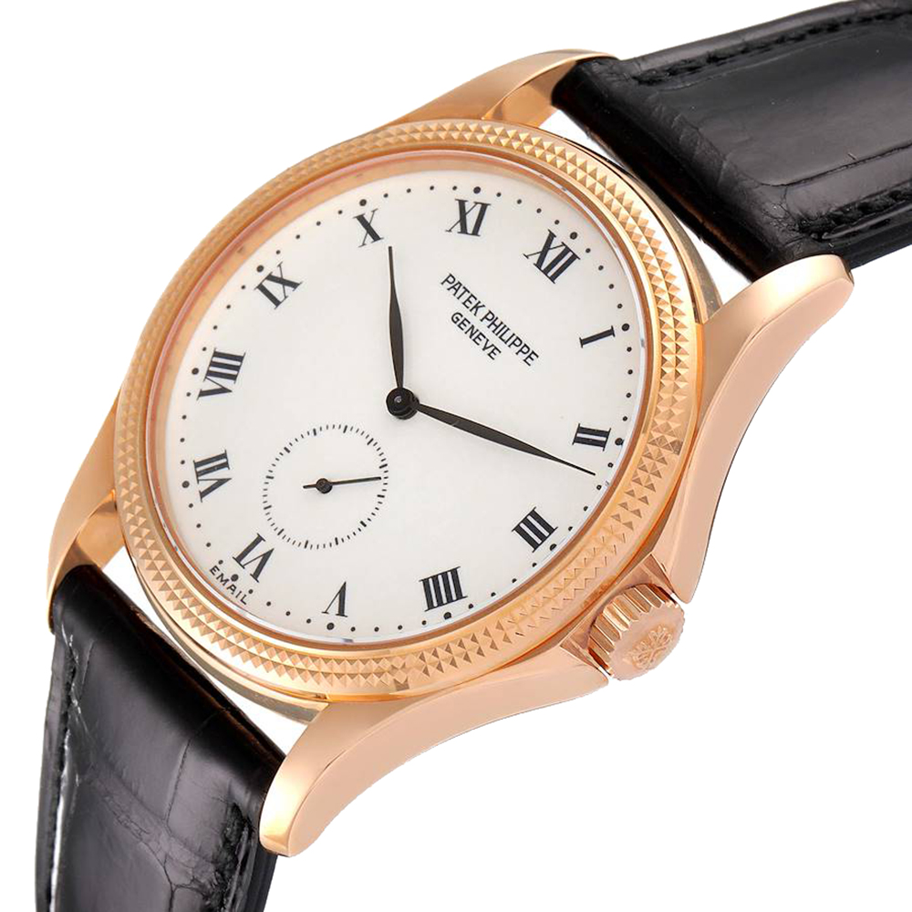 

Patek Philippe White 18k Rose Gold Calatrava 5115 Men's Wristwatch 35 MM