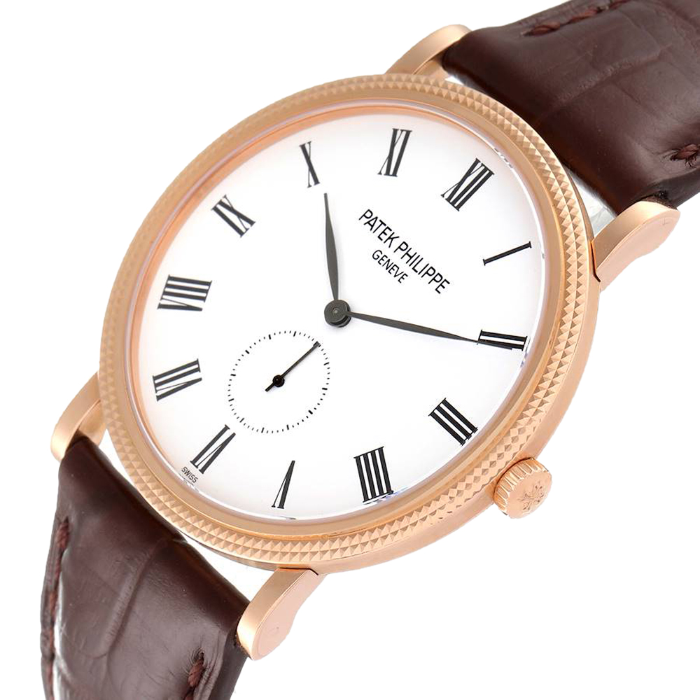 

Patek Philippe White 18k Rose Gold Calatrava 5119 Men's Wristwatch 36 MM