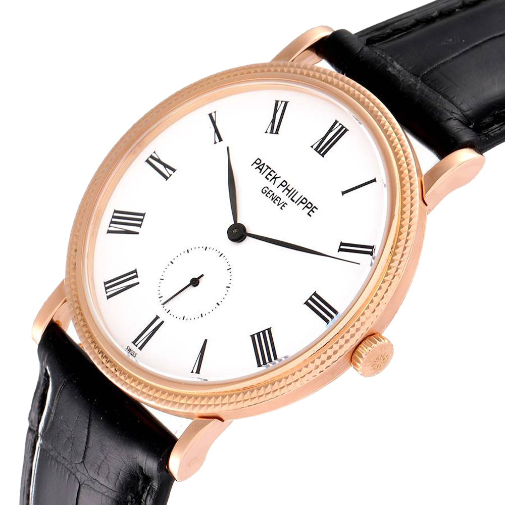 

Patek Philippe White 18k Rose Gold Calatrava 5119 Men's Wristwatch 36 MM