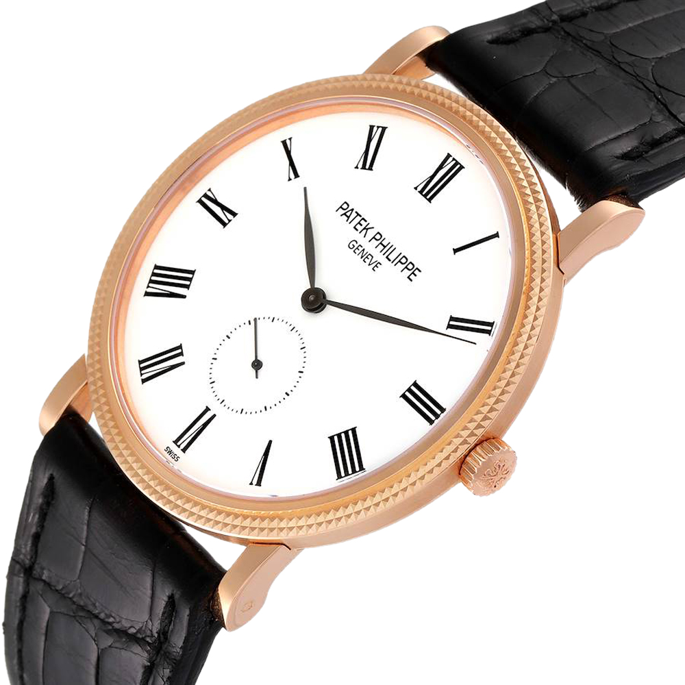 

Patek Philippe White 18k Rose Gold Calatrava 5119 Men's Wristwatch 36 MM