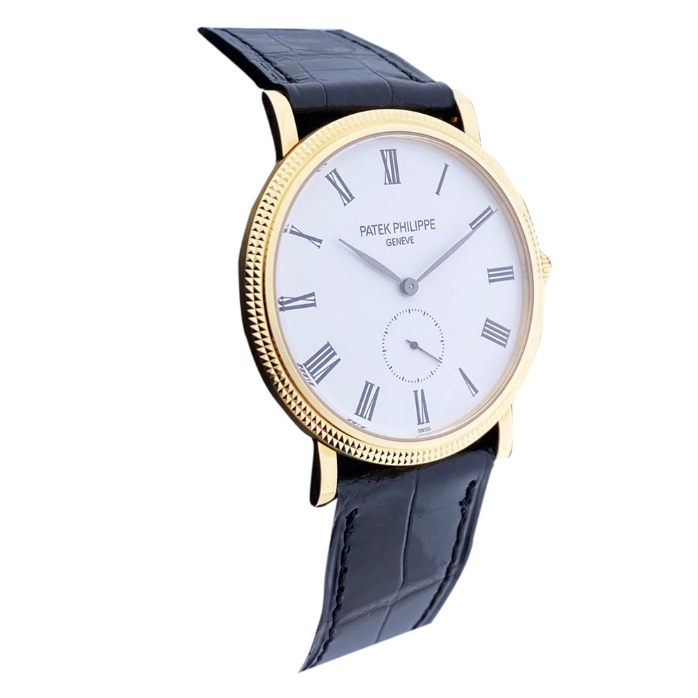 

Patek Philippe Silver 18K Yellow Gold Calatrava 5119J Men's Wristwatch 36 MM